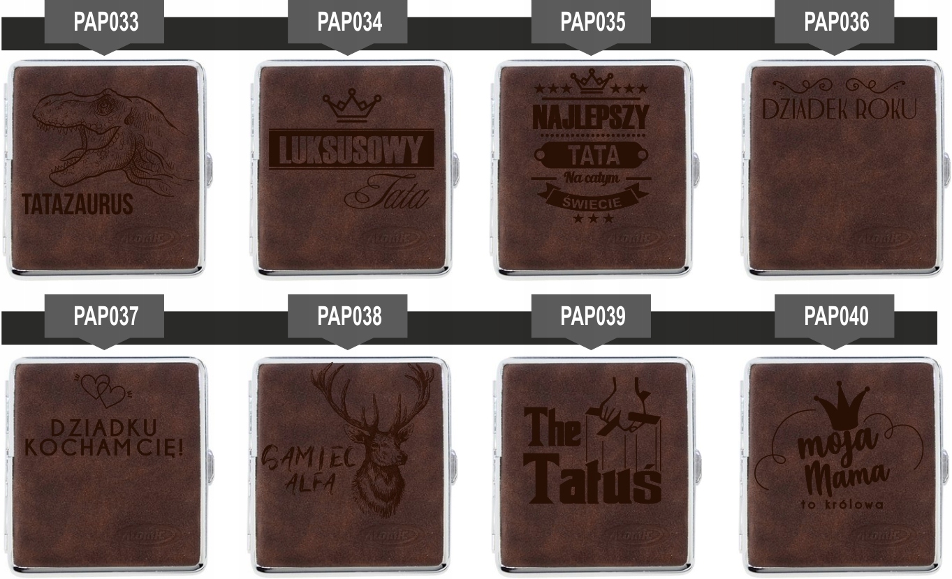Papierośnica zamszowa GRAWEROWANA PREZENT dla niej