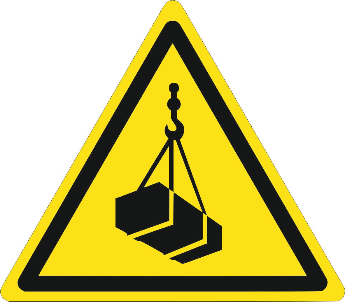 Znak Ostrzeżenie przed wiszącymi przedmiotami grawerowana 10x10 duży wybór