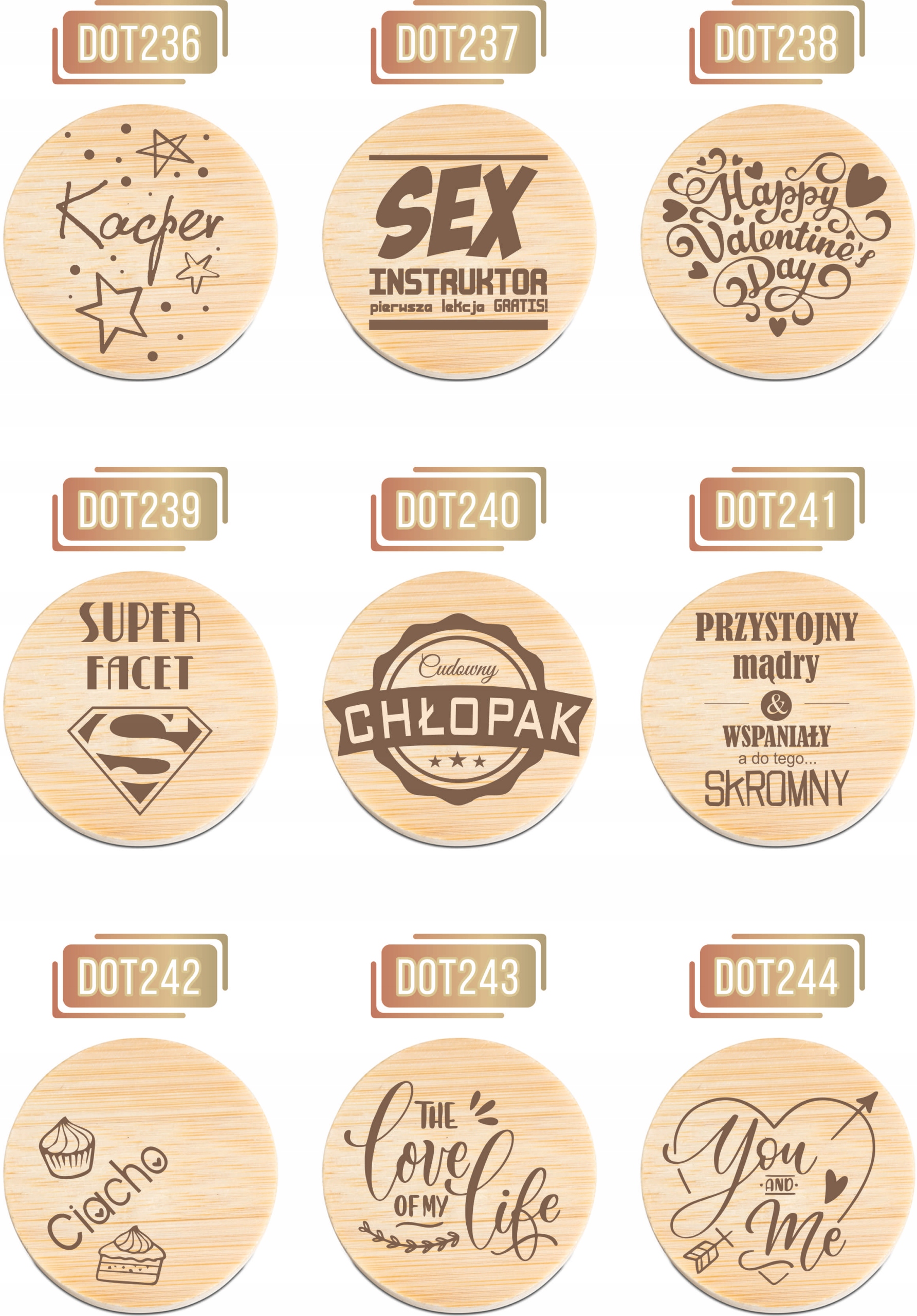 OTWIERACZ do piwa DREWNIANY personalizacja z grawerem nie przeszkadzac