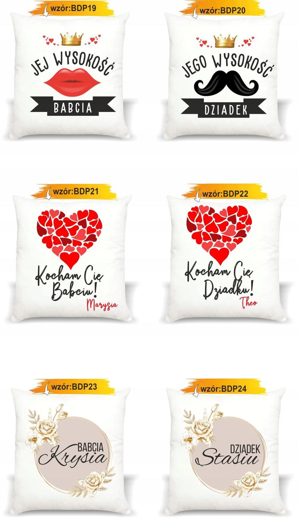 foto PODUSZKA PREZENT NA DZIEŃ BABCI DZIADKA imię