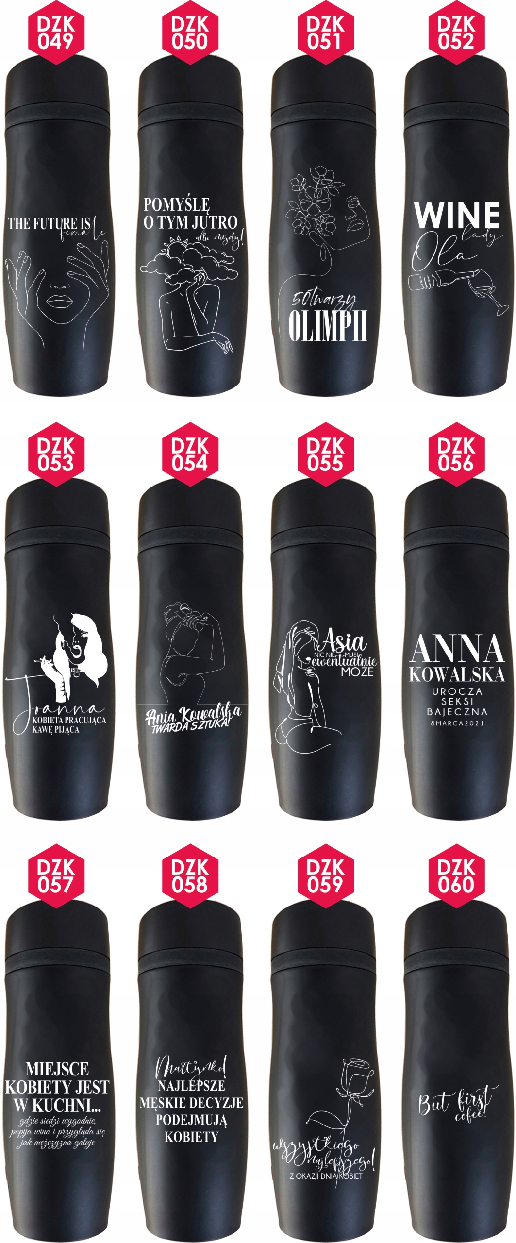 Kubek termiczny prezent na DZIEŃ KOBIET z imieniem