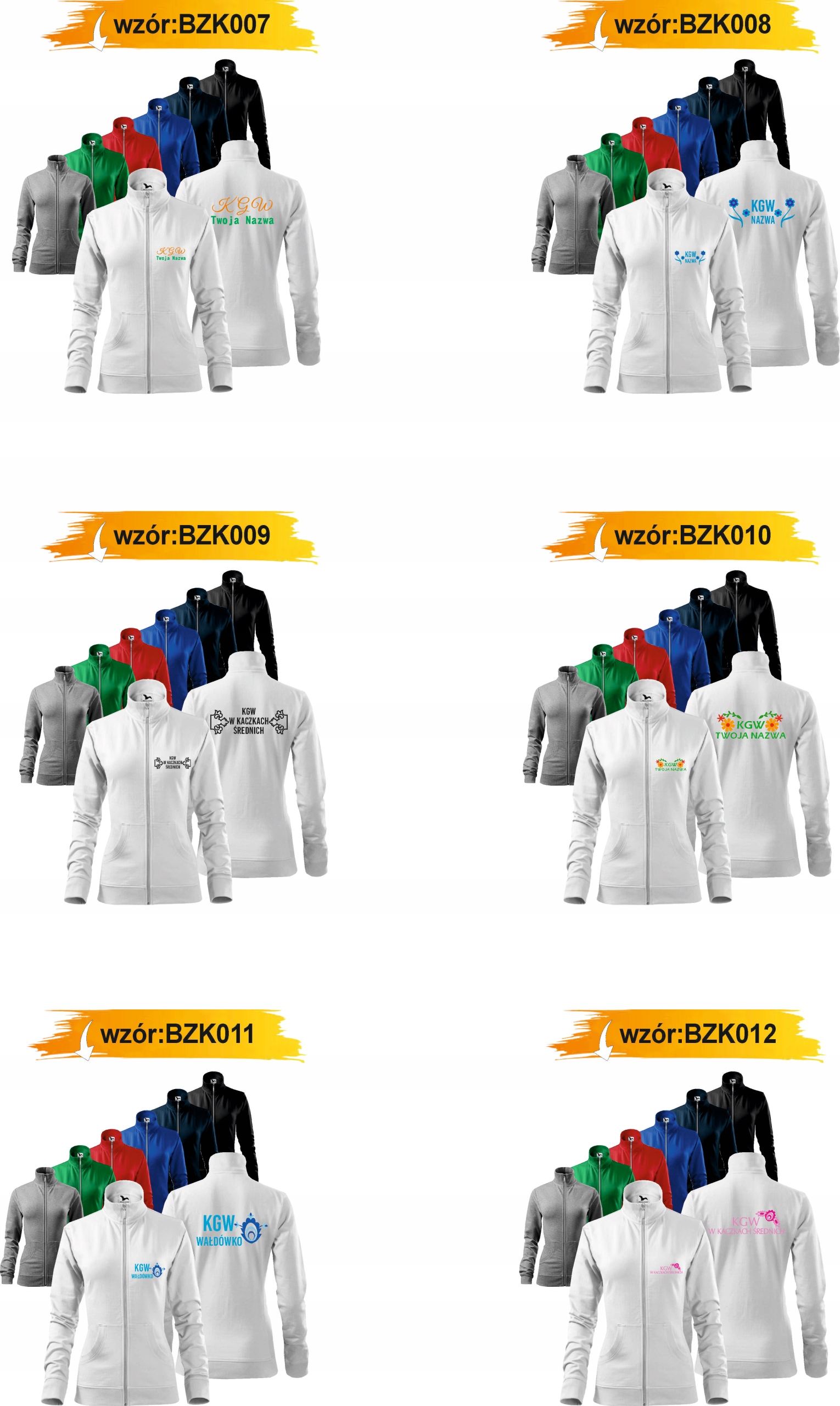 BLUZA DAMSKA zapinana Z HAFTEM koło gospodyń wiejskich + twoja grafika KGW