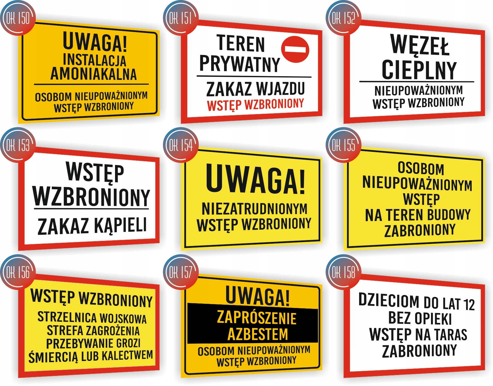 Tabliczka BHP Zakaz nadruk 20x15 Dzieciom do lat 12 wstęp zabroniony