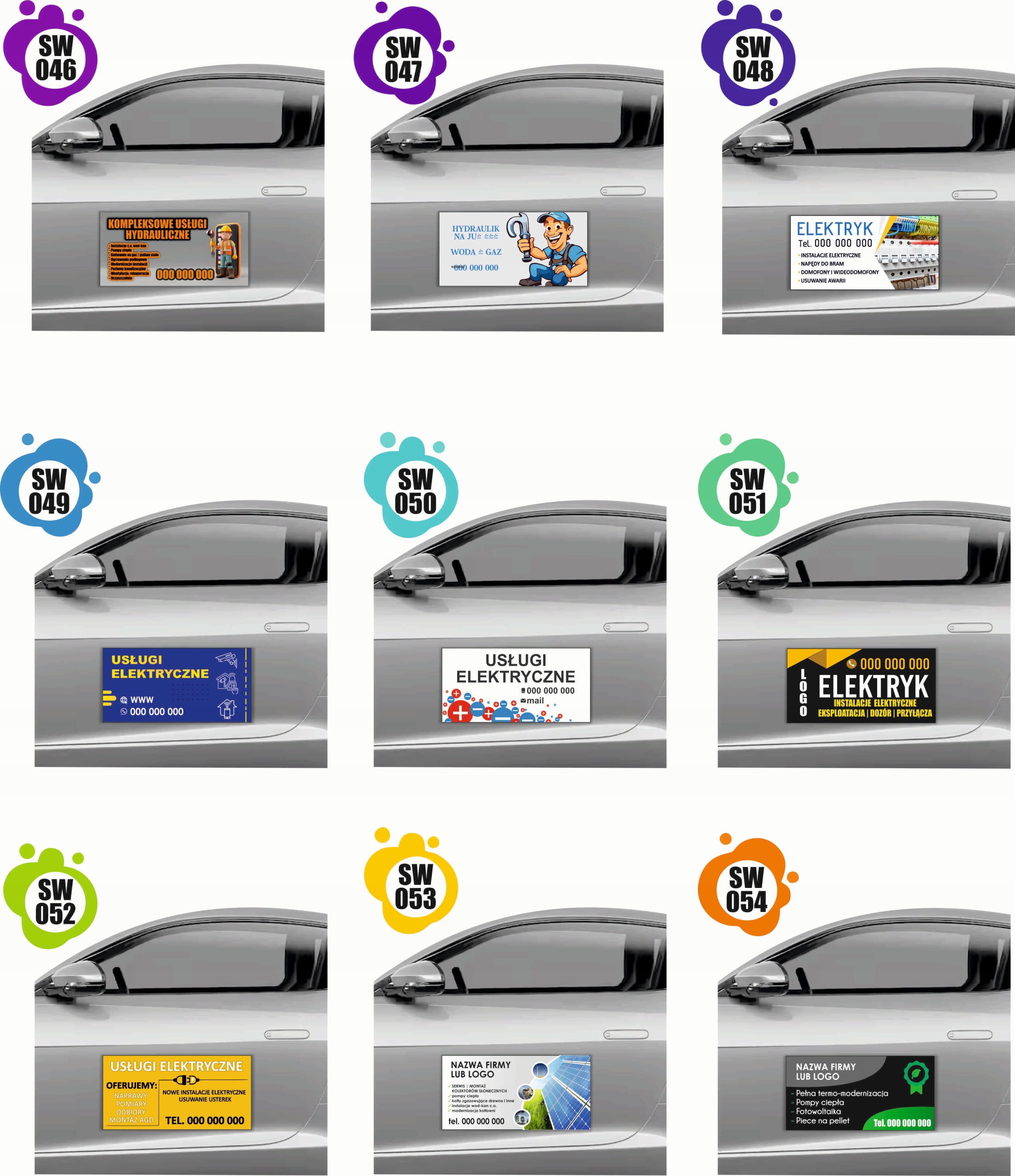 MAGNES na samochód reklamowy MATA MAGNETYCZNA 30x60 ZAKŁAD KOSMETYCZNY