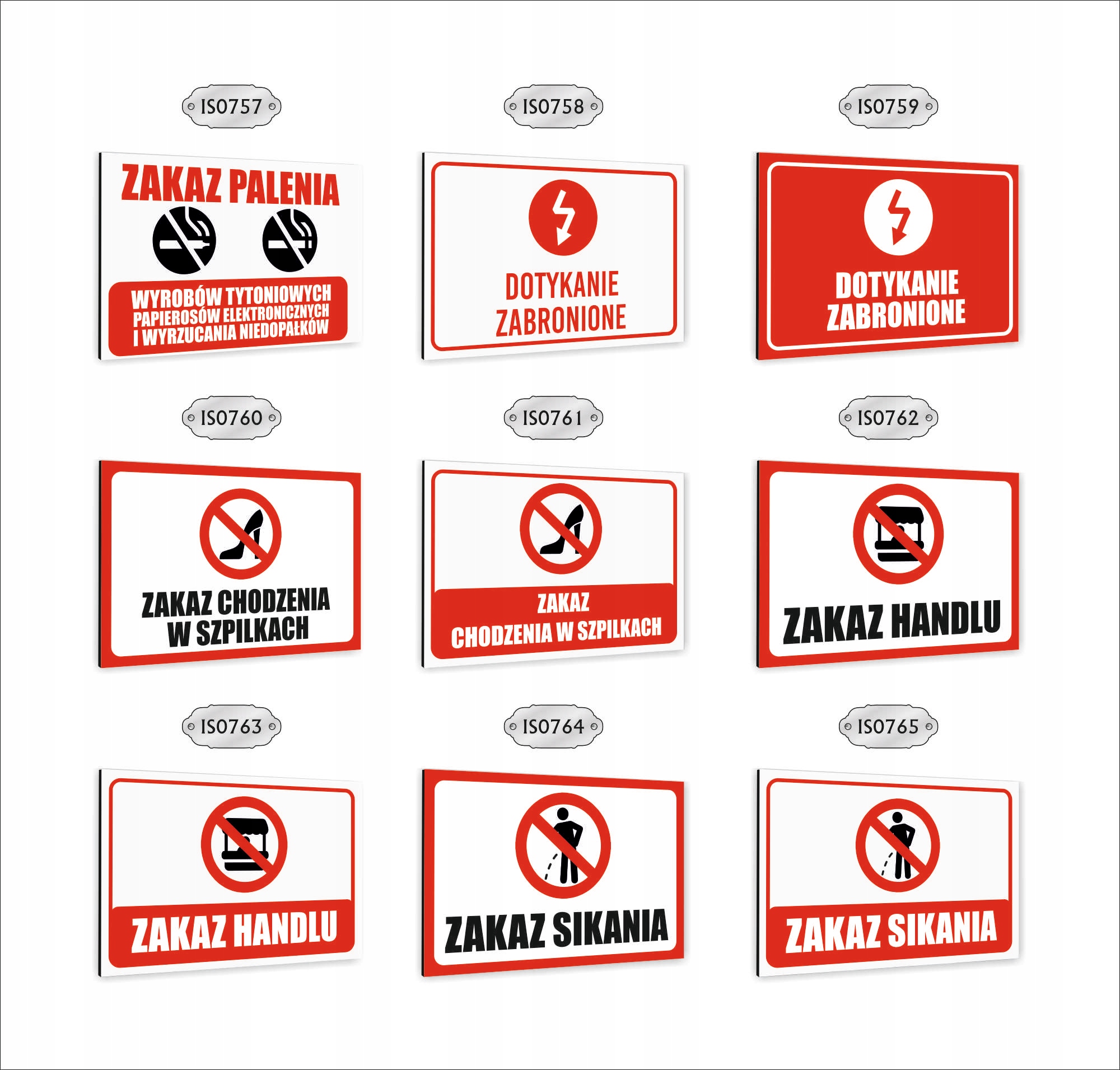 tablica Tabliczka znak informacyjny dibond 40x30 ZAKAZ PARKOWANIA nadruk UV