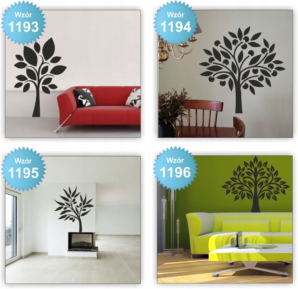 NAKLEJKI na ścianę ścienne DRZEWO drzewa 160cm