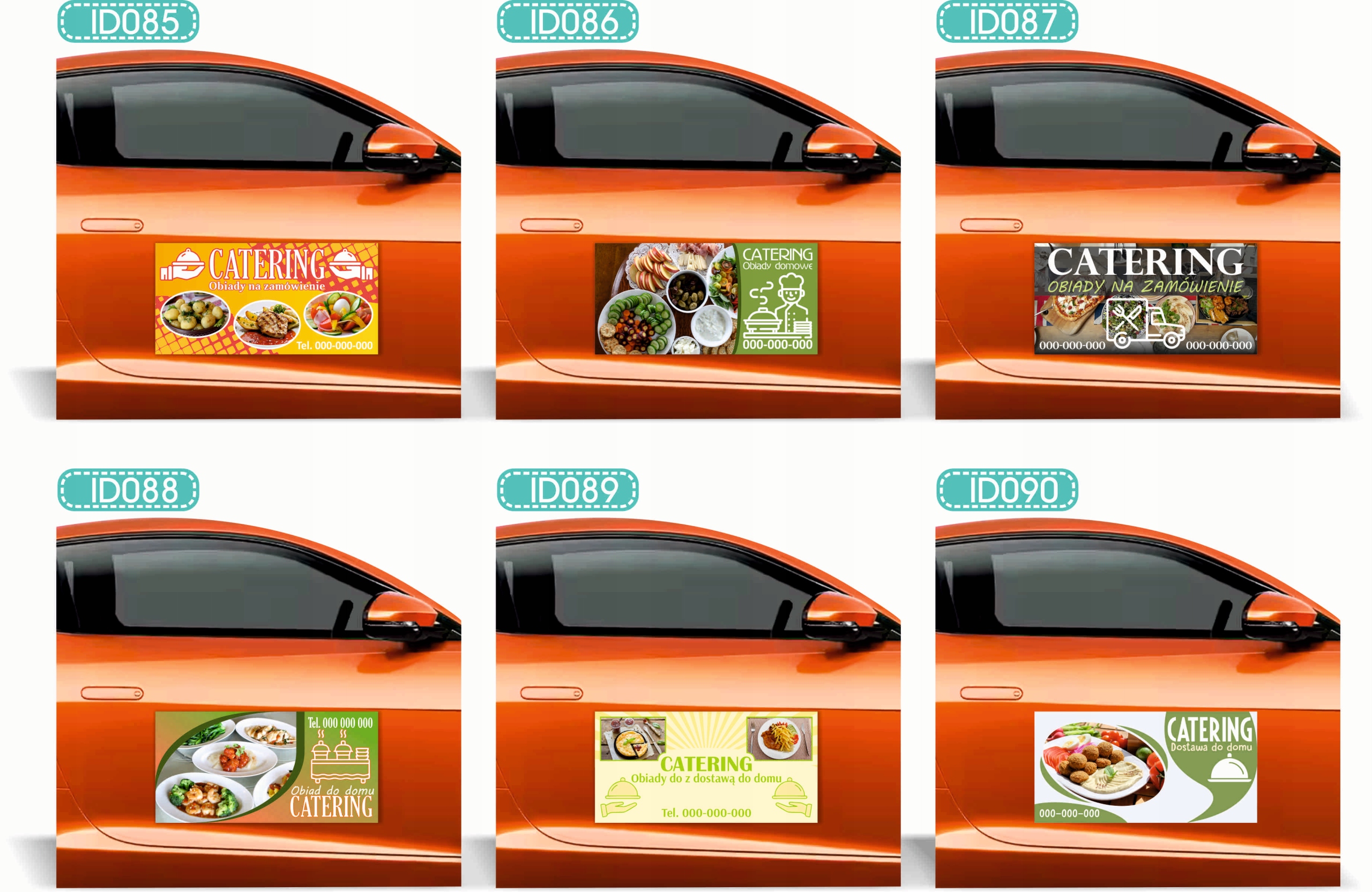 Magnes na samochód reklama magnetyczna 60x30 USŁUGI SPRZĄTANIE dużo wzorów