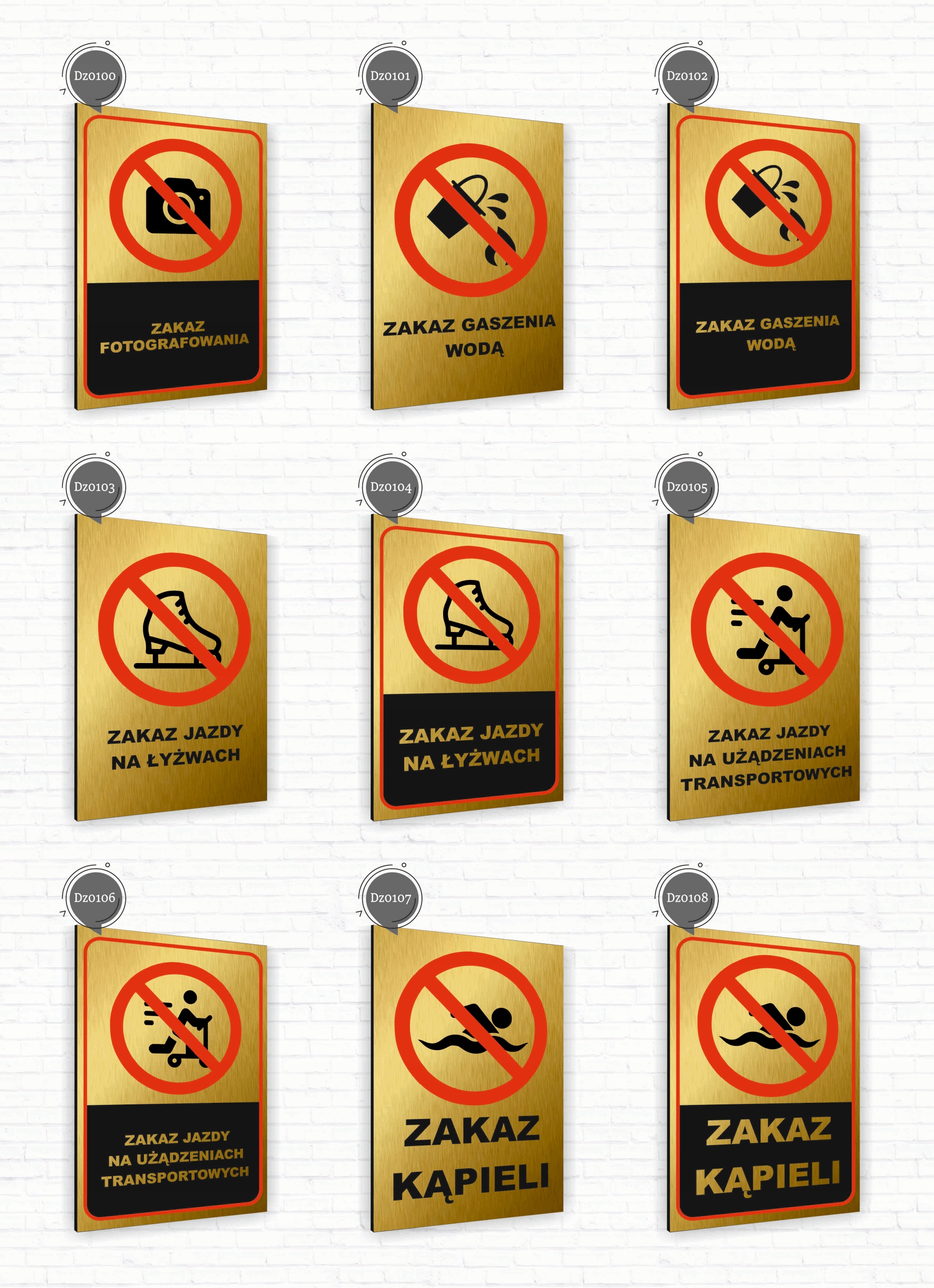 Tabliczka znak informacyjny 40x30 Złota NIE DEPTAĆ TRAWNIKA Nierdzewna