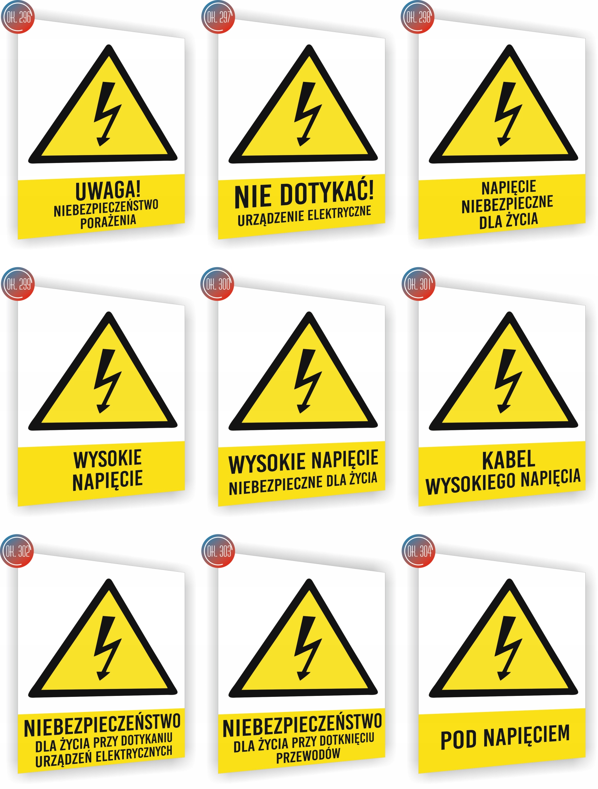 Tablica informacyjna Wysokie Napięcie nadruk 20x15 cm duży wybór