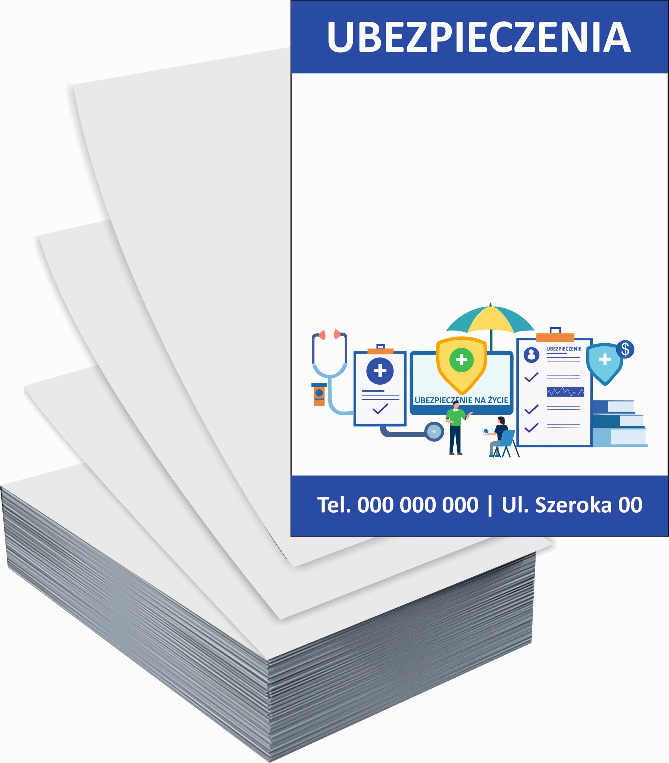 Ulotki A4 reklamowe firmowe 5000szt projekt w cenie UBERPIECZENIA