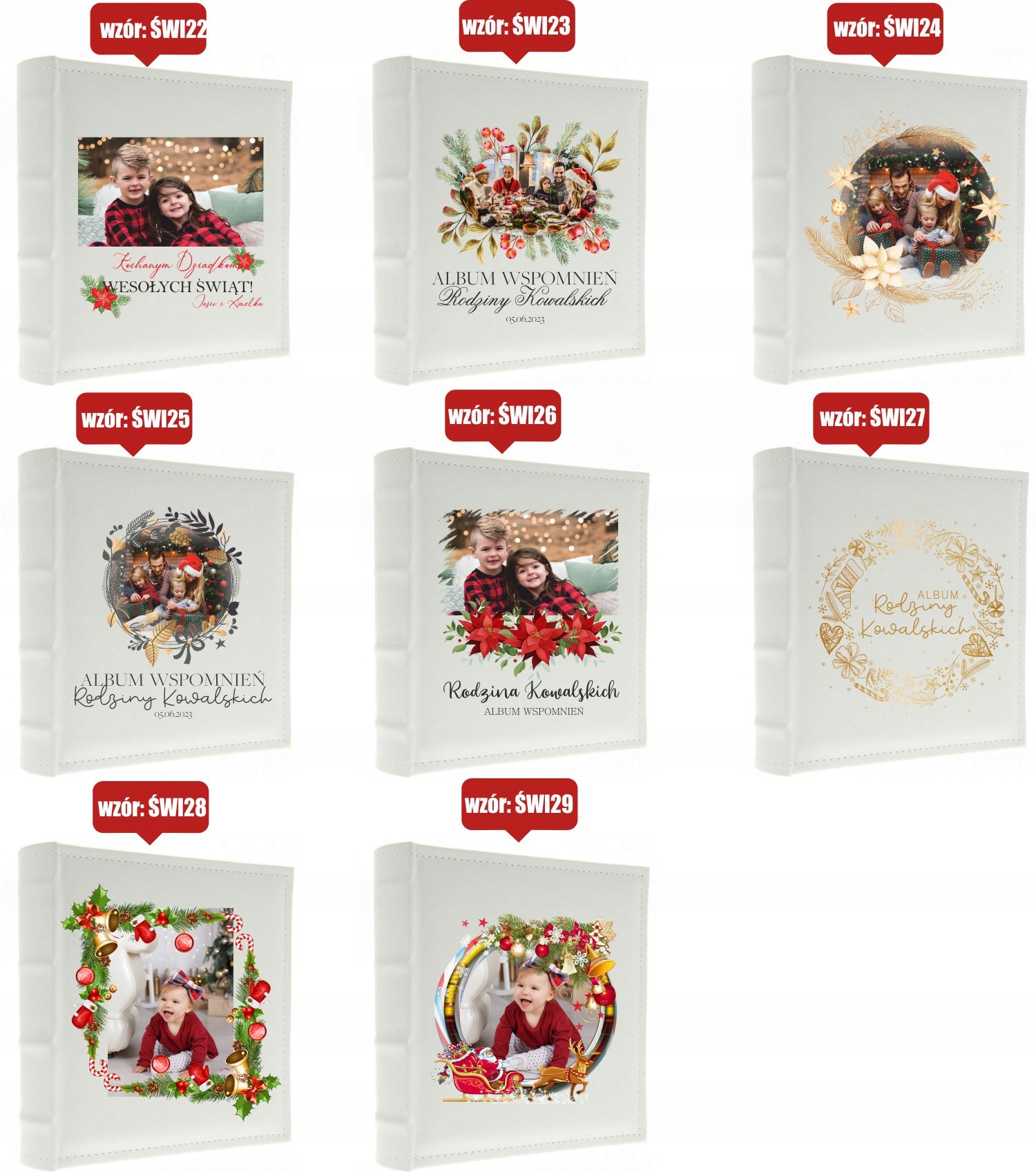 DUŻY Album ślubny na zdjęcia z NADRUKIEM 500 zdjęć