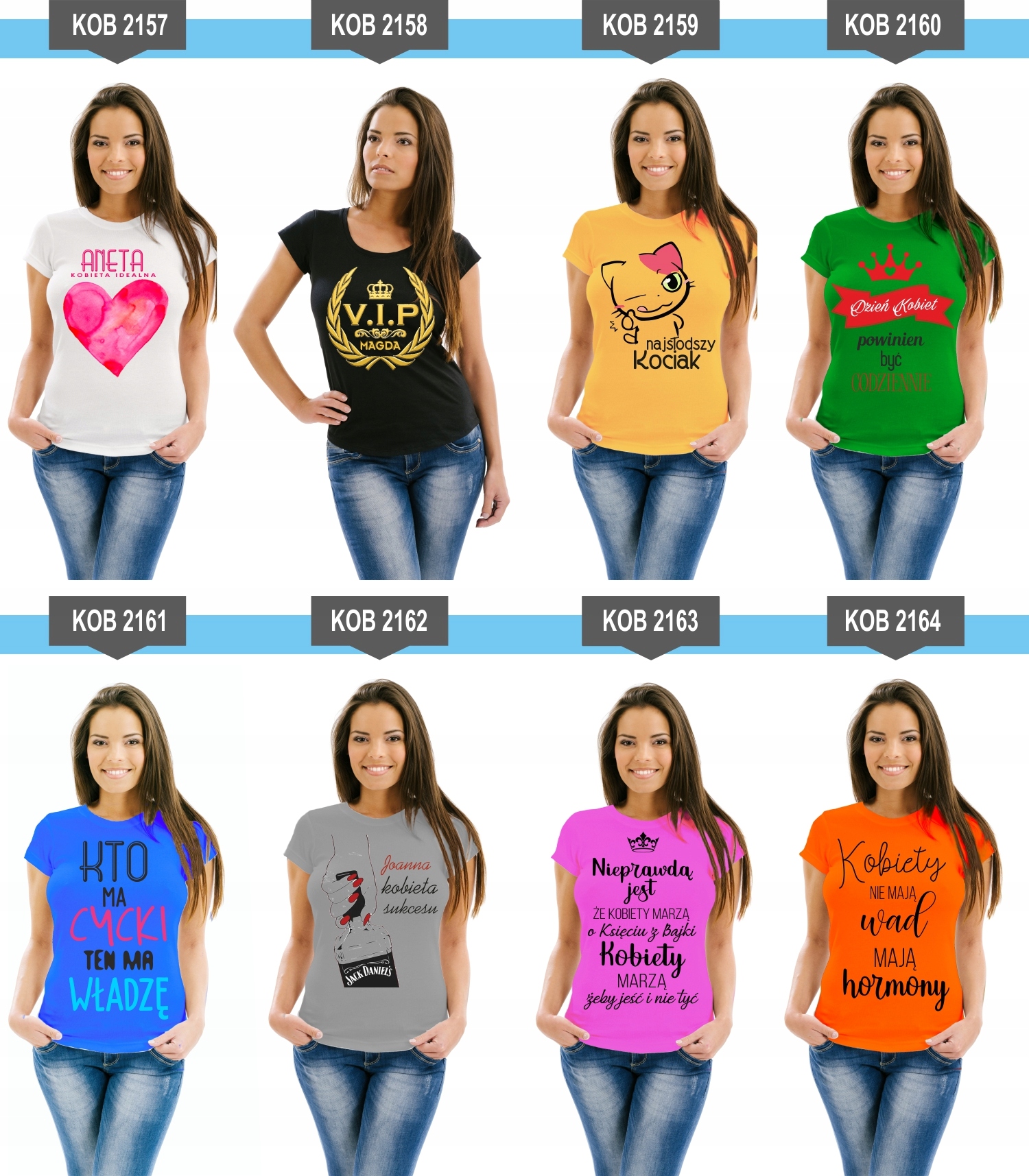 Koszulka z nadrukiem PREZENT na Dzień Kobiet