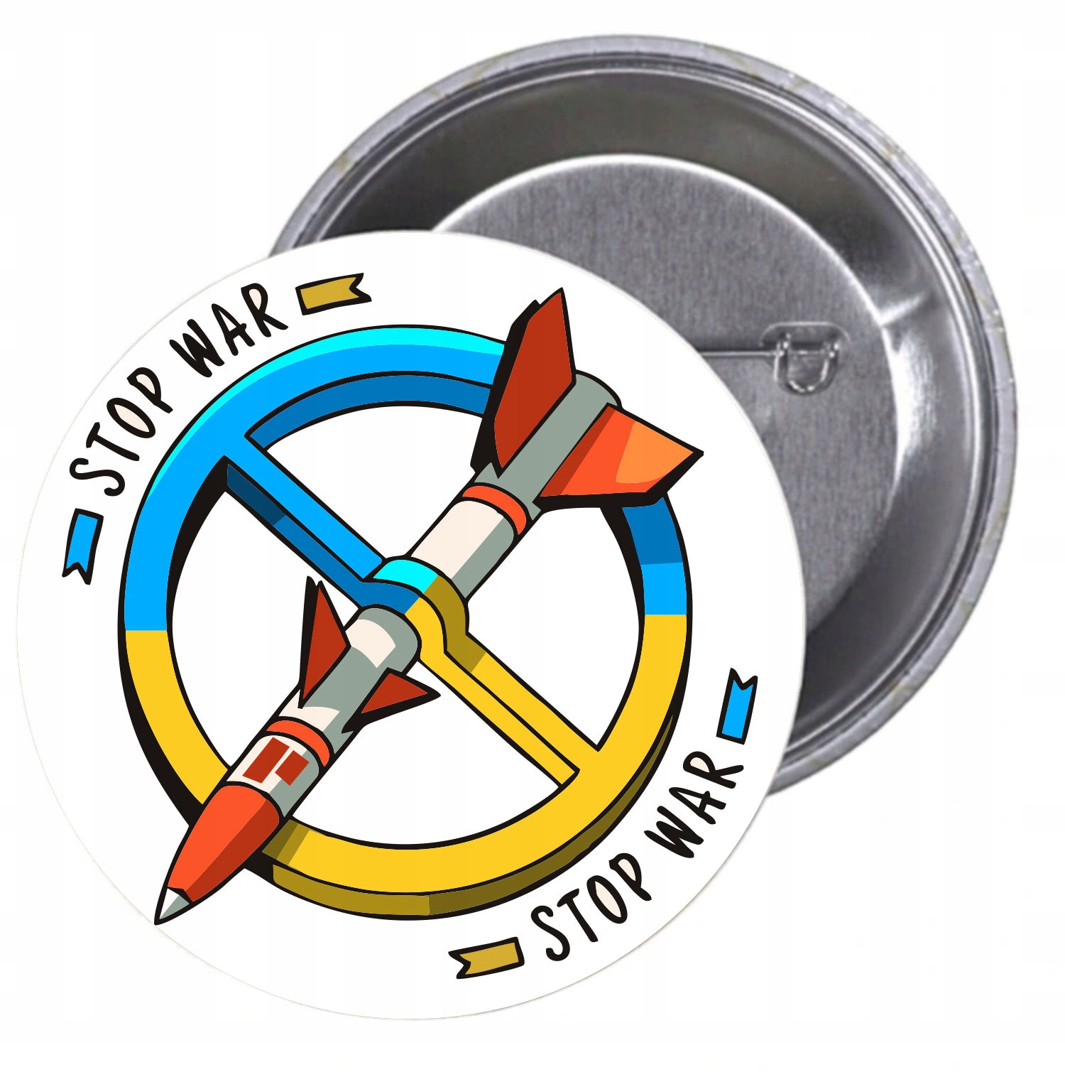 Przypinki buttony SOLIDARNOŚĆ Z UKRAINĄ - STOP WAR