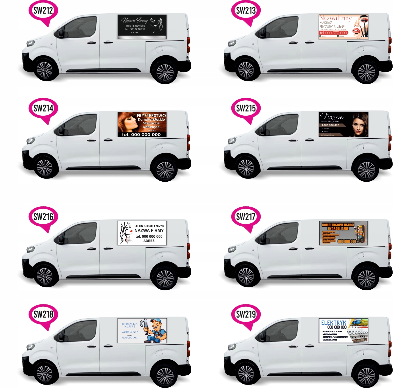 Naklejka Folia na samochód auto reklamowa dużo wzorów SPRZEDAŻ MASZYN