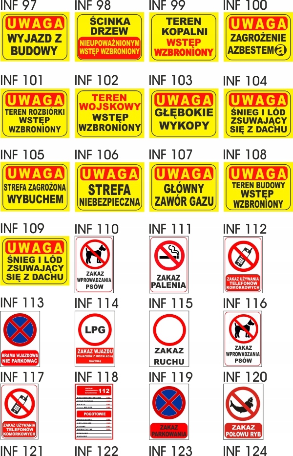 Tabliczka ZNAK ZAKAZ wysypywania śmieci UWAGA PCV