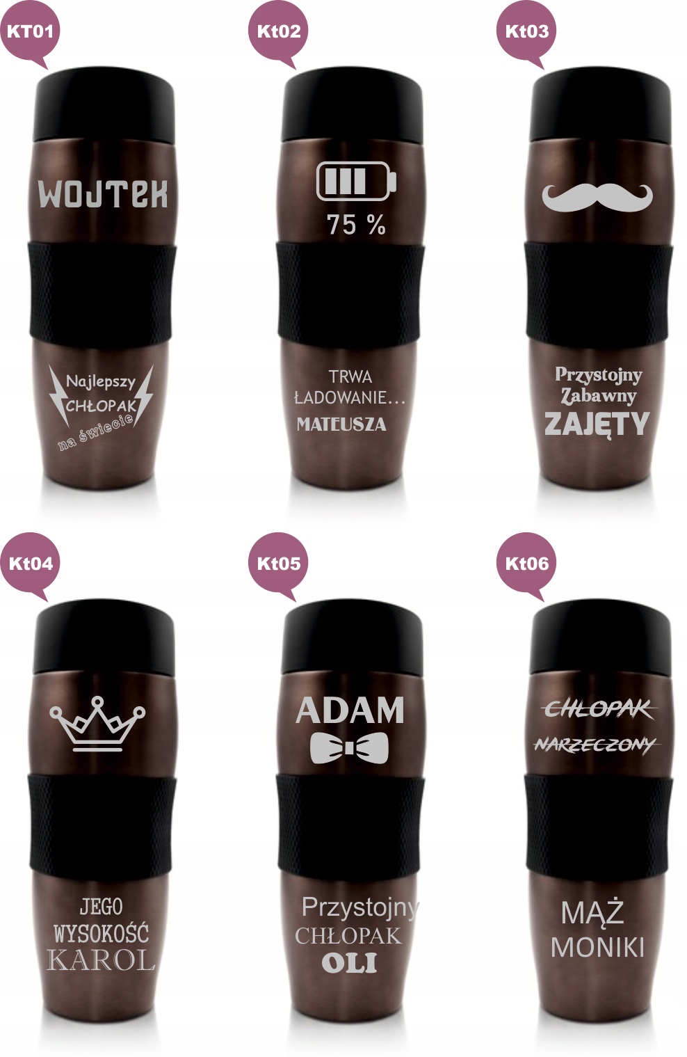 KUBEK TERMICZNY Z GRAWEREM prezent na święta mikołajki dla CHŁOPAKA