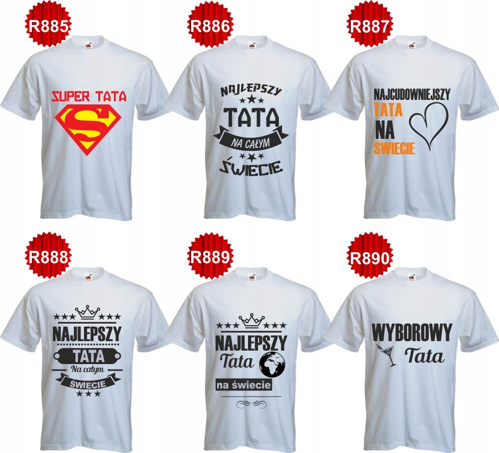koszulki prezent TATY ojca NAJLEPSZY TATA super
