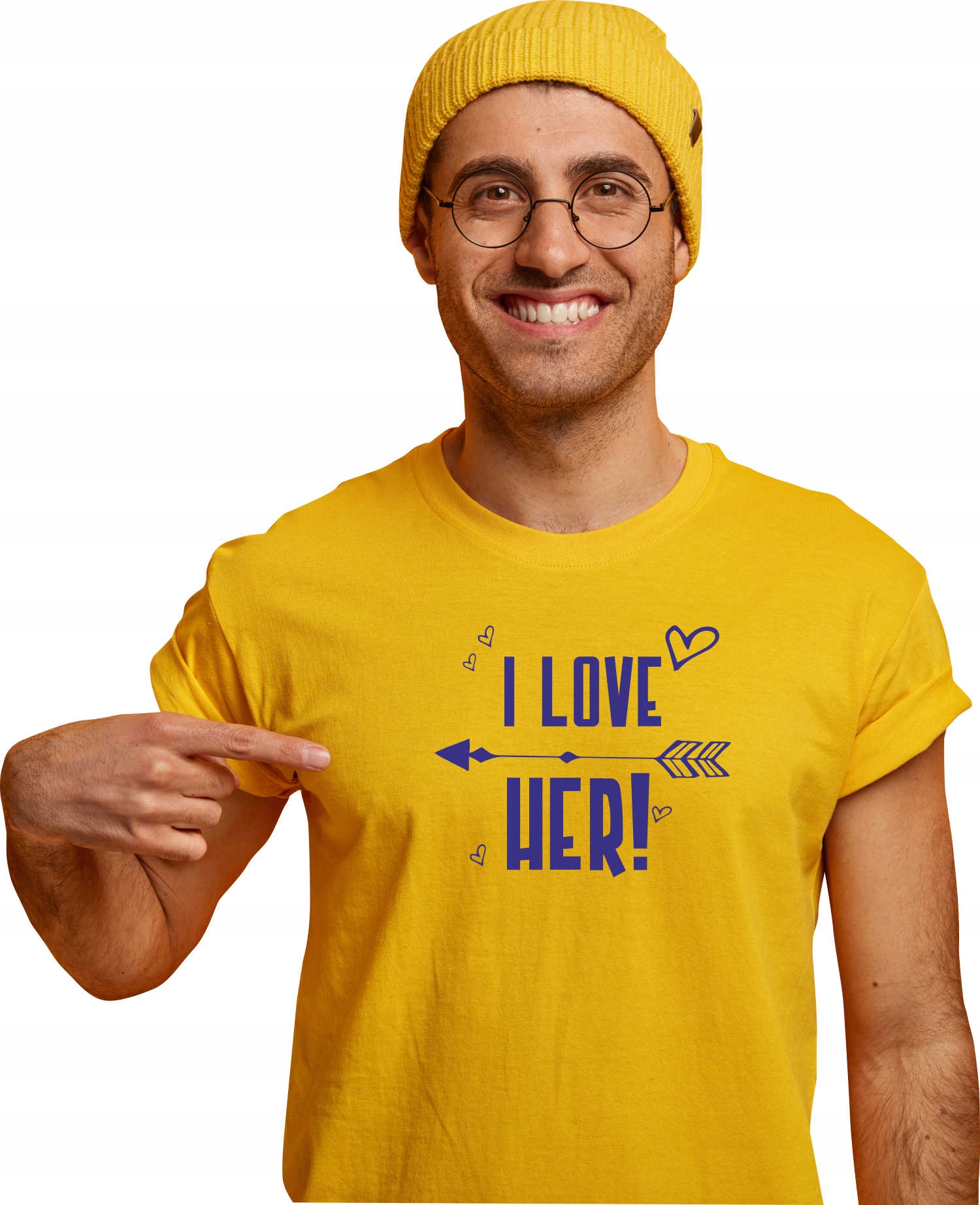 KOSZULKA T-SHIRT z nadrukiem PREZENT I LOVE HER