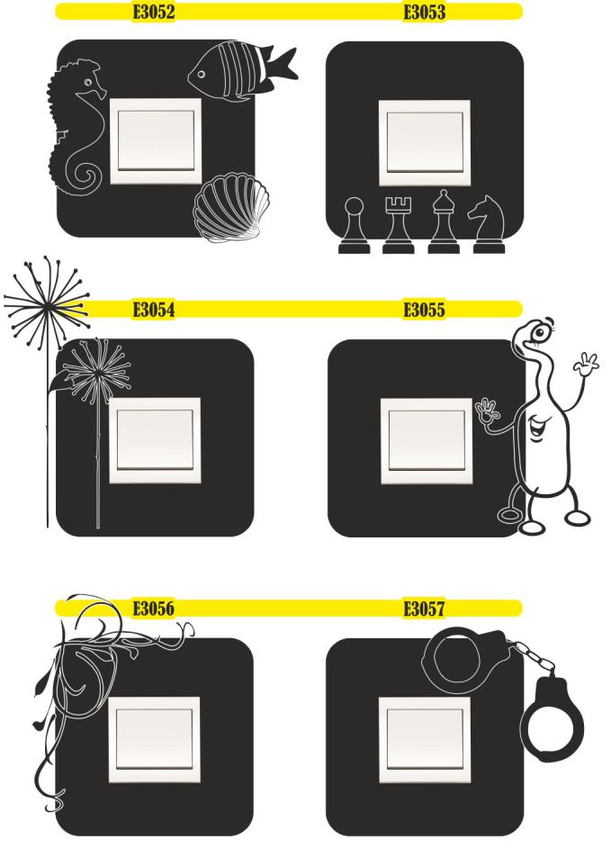 naklejki na włącznik NAKLEJKA POD KONTAKT ścienne