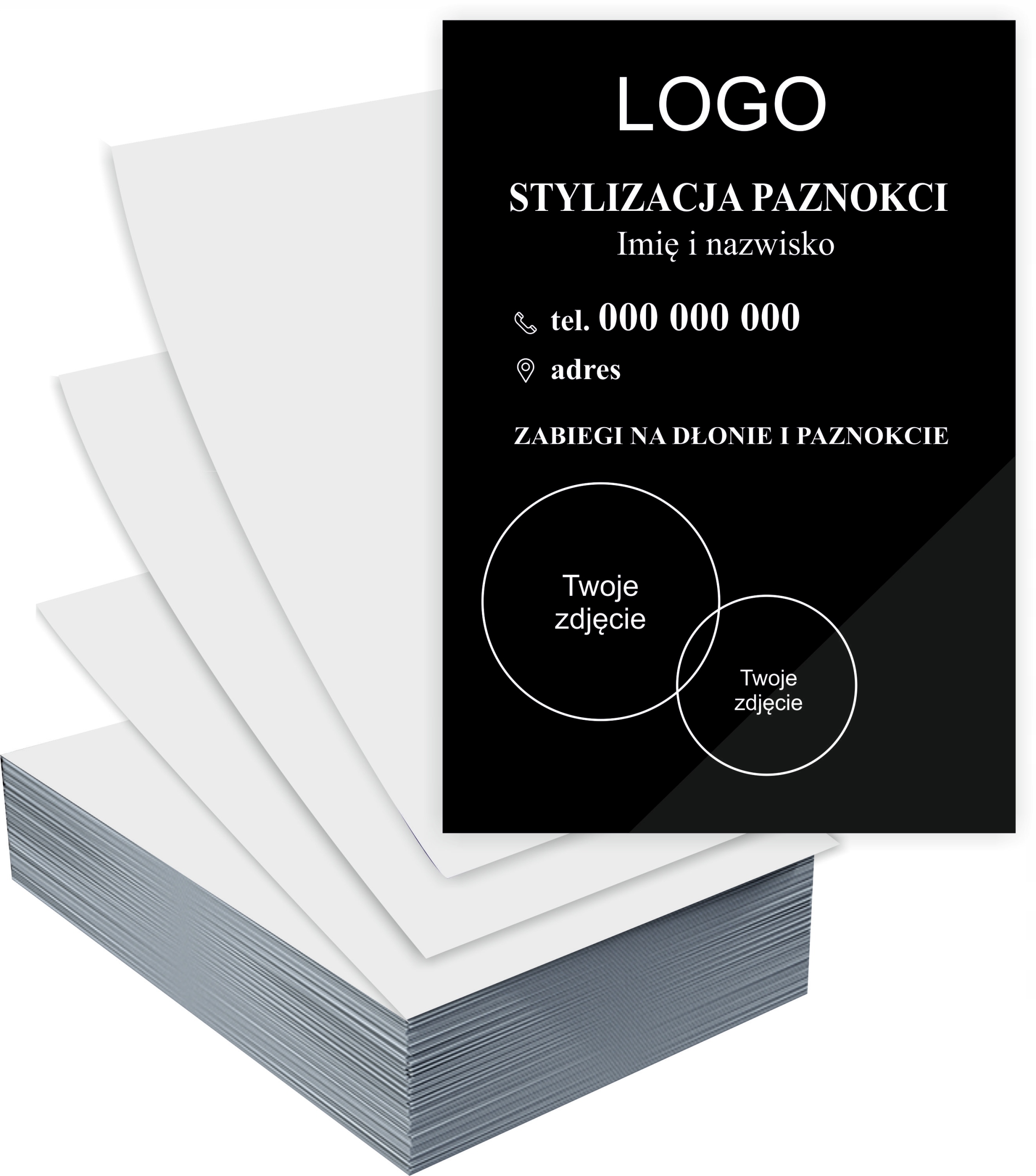 Ulotki A4 5000 sztuk firmowe reklamowe STYLIZACJA PAZNOKCI + PROJEKT GRATIS