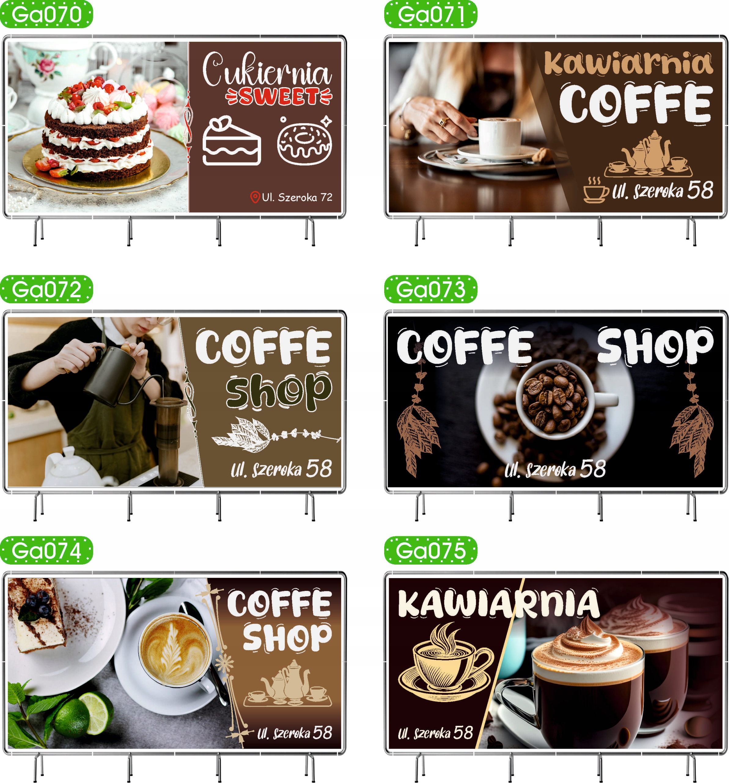 BANER REKLAMOWY 130x80cm duży wybór różne wzory PĄCZKI PĄCZKARNIA