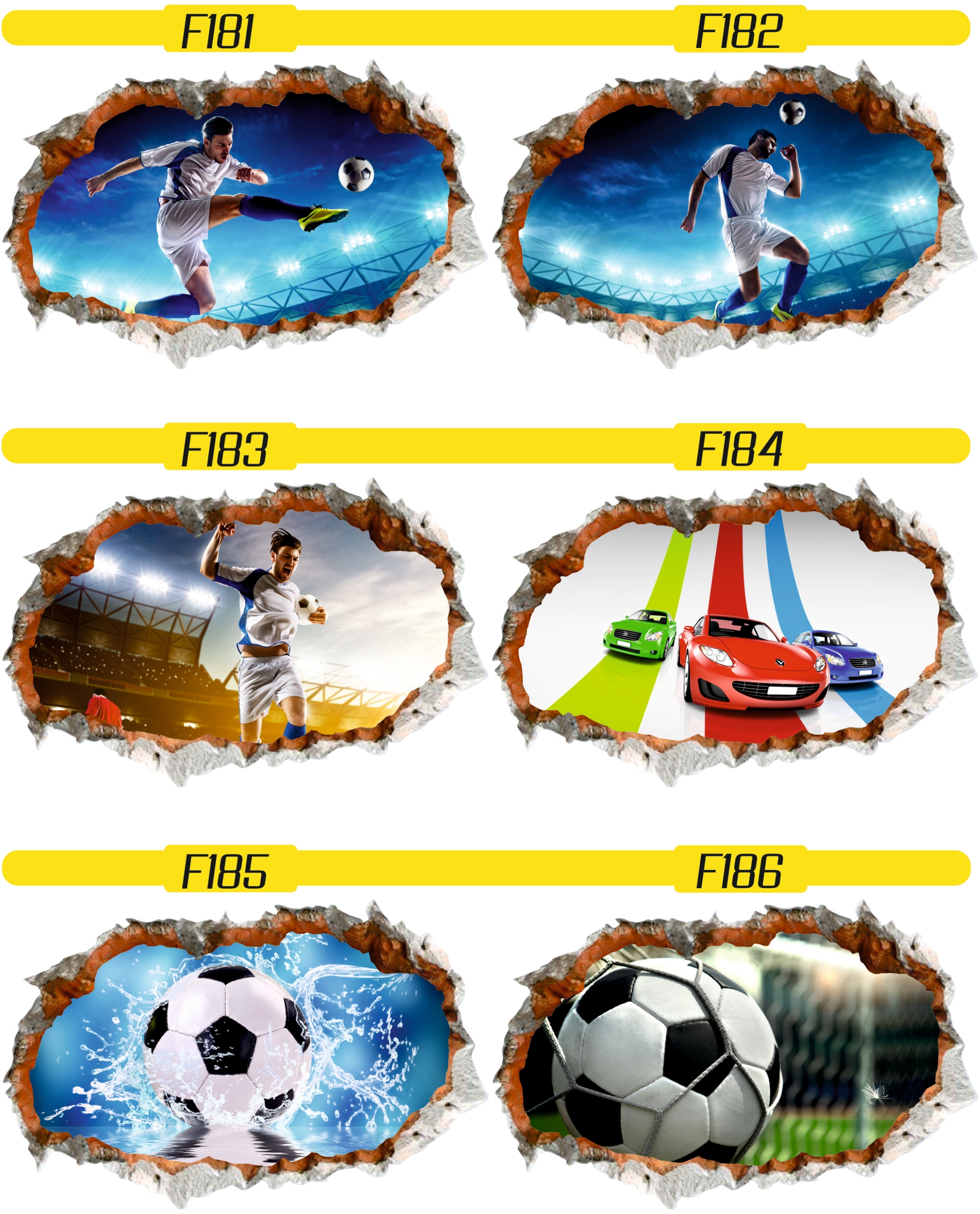 Naklejka samoprzylepna efekt 3D piłkarz stickers