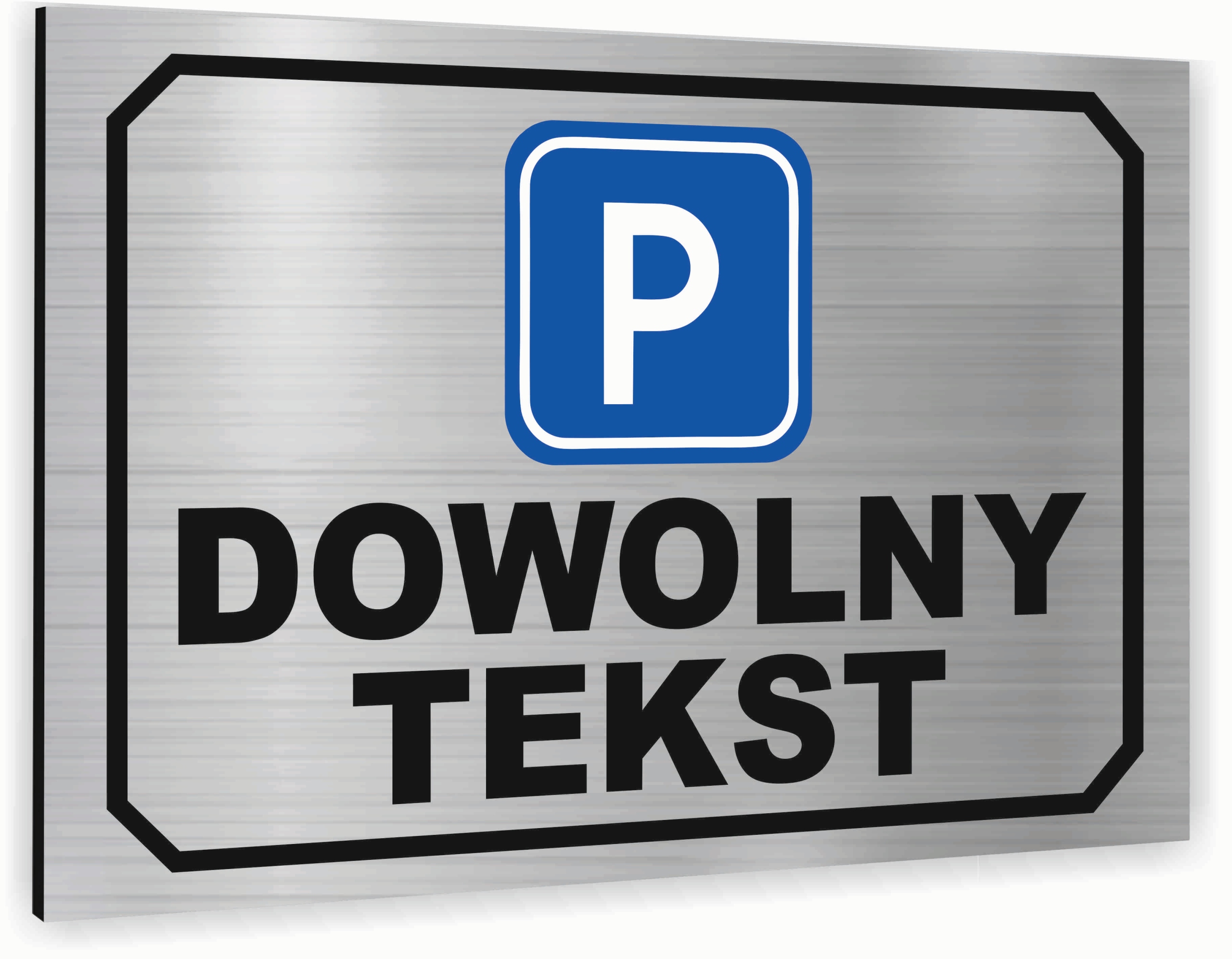 Tabliczka znak informacyjny 30x20 DOWOLNY NAPIS Nierdzewna NADRUK UV
