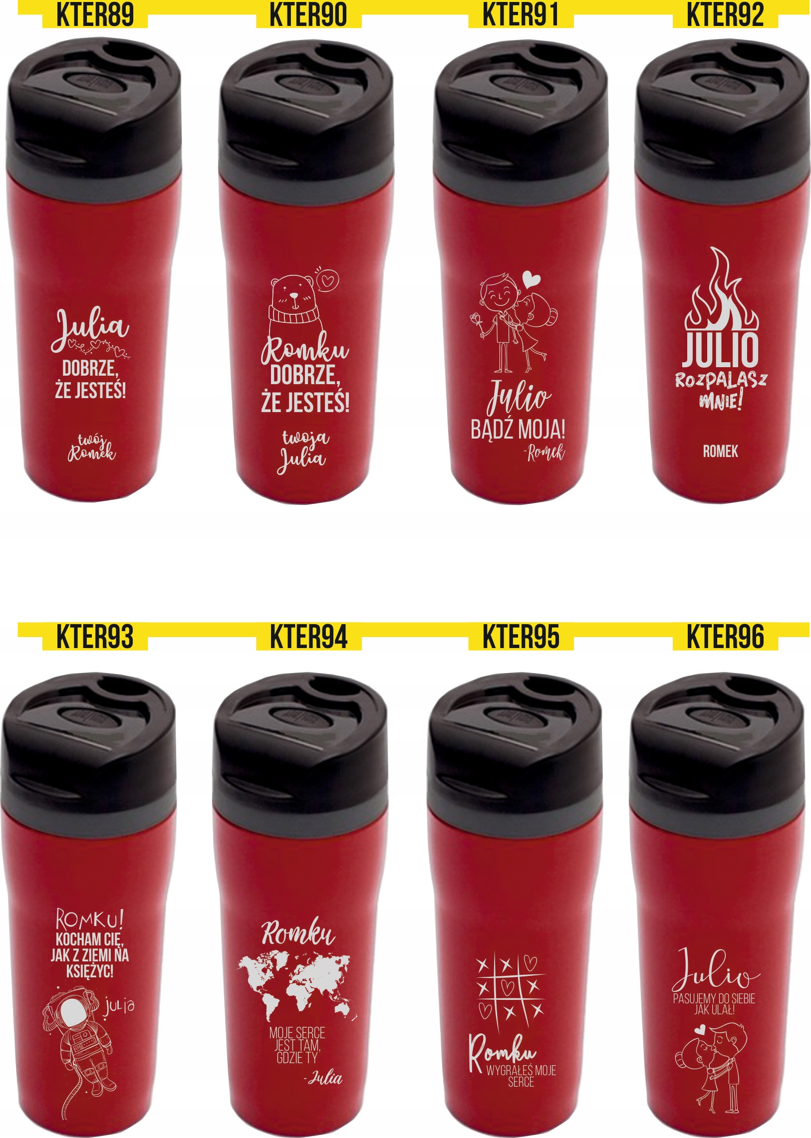 Kubek termiczny WALENTYNKI Happy Valentines gift