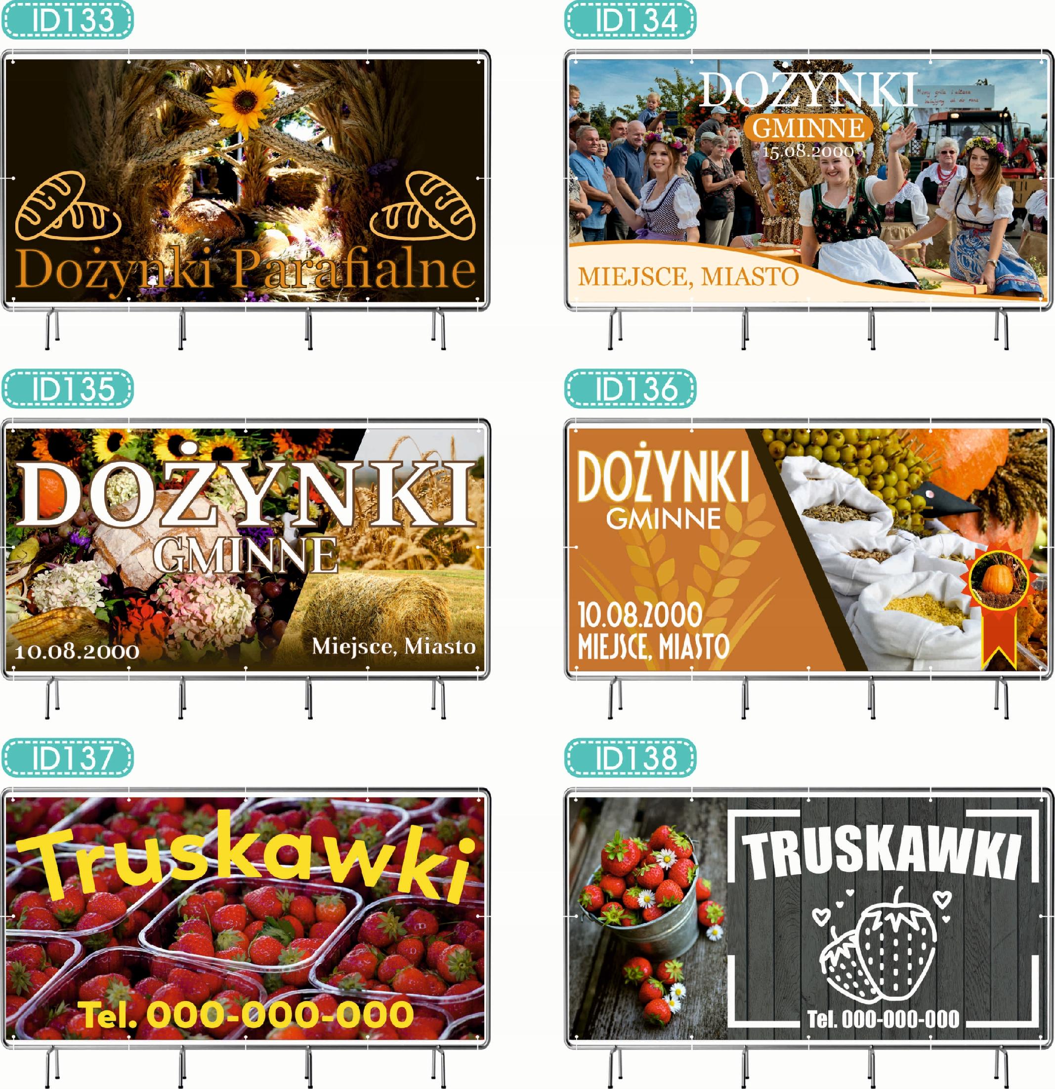 BANER REKLAMOWY 300x150 cm różne wzory projekt w cenie PUNKT WYMIANY BUTLI