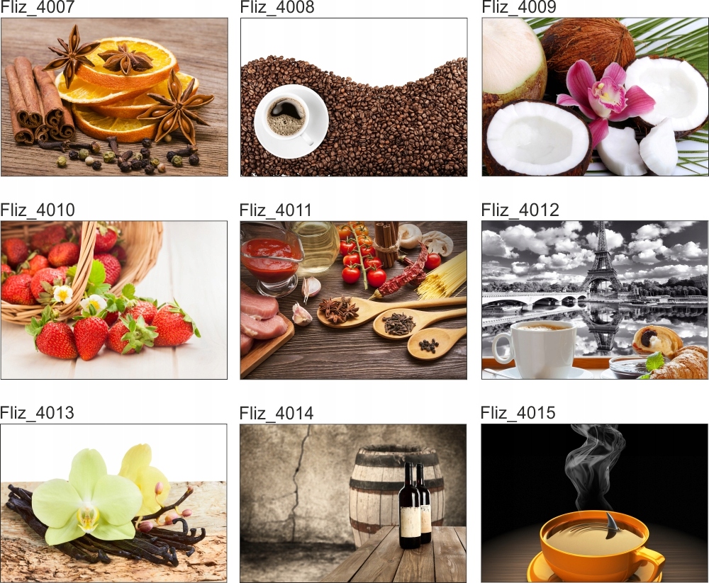 FOTOTAPETA kuchenna OWOCE WARZYWA KOLORY