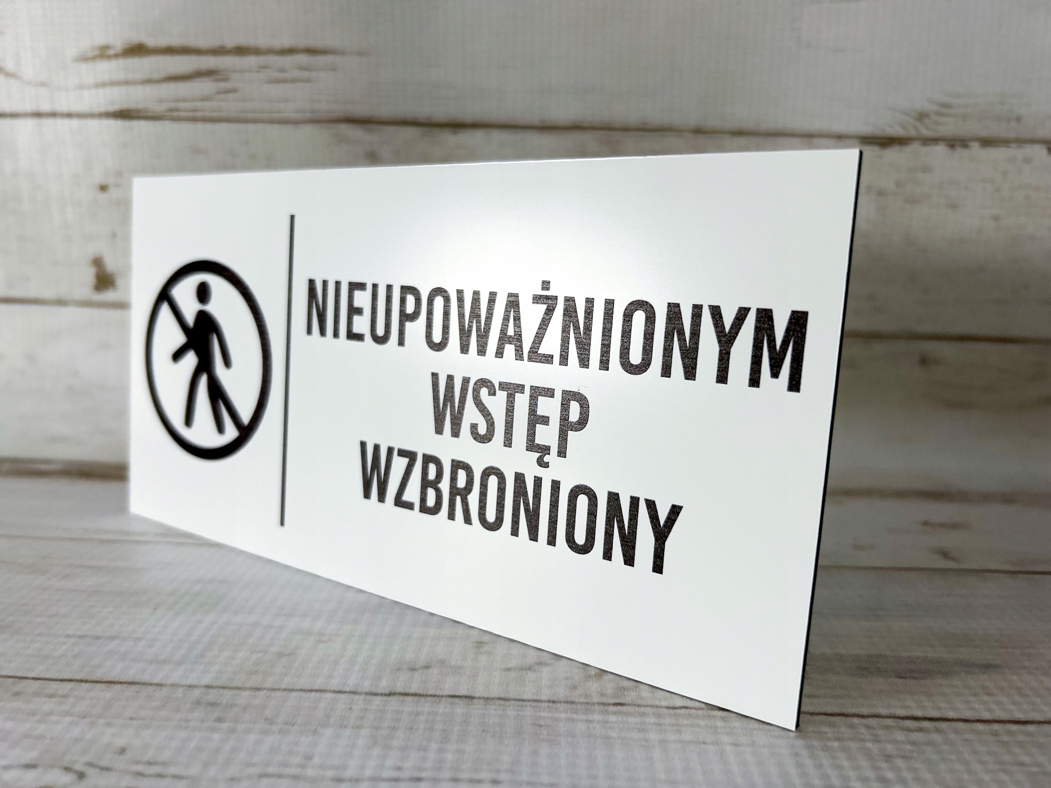 Tabliczka znak informacyjny 30x20 Biała WODOROTLENEK SODU Dibond NADRUK UV
