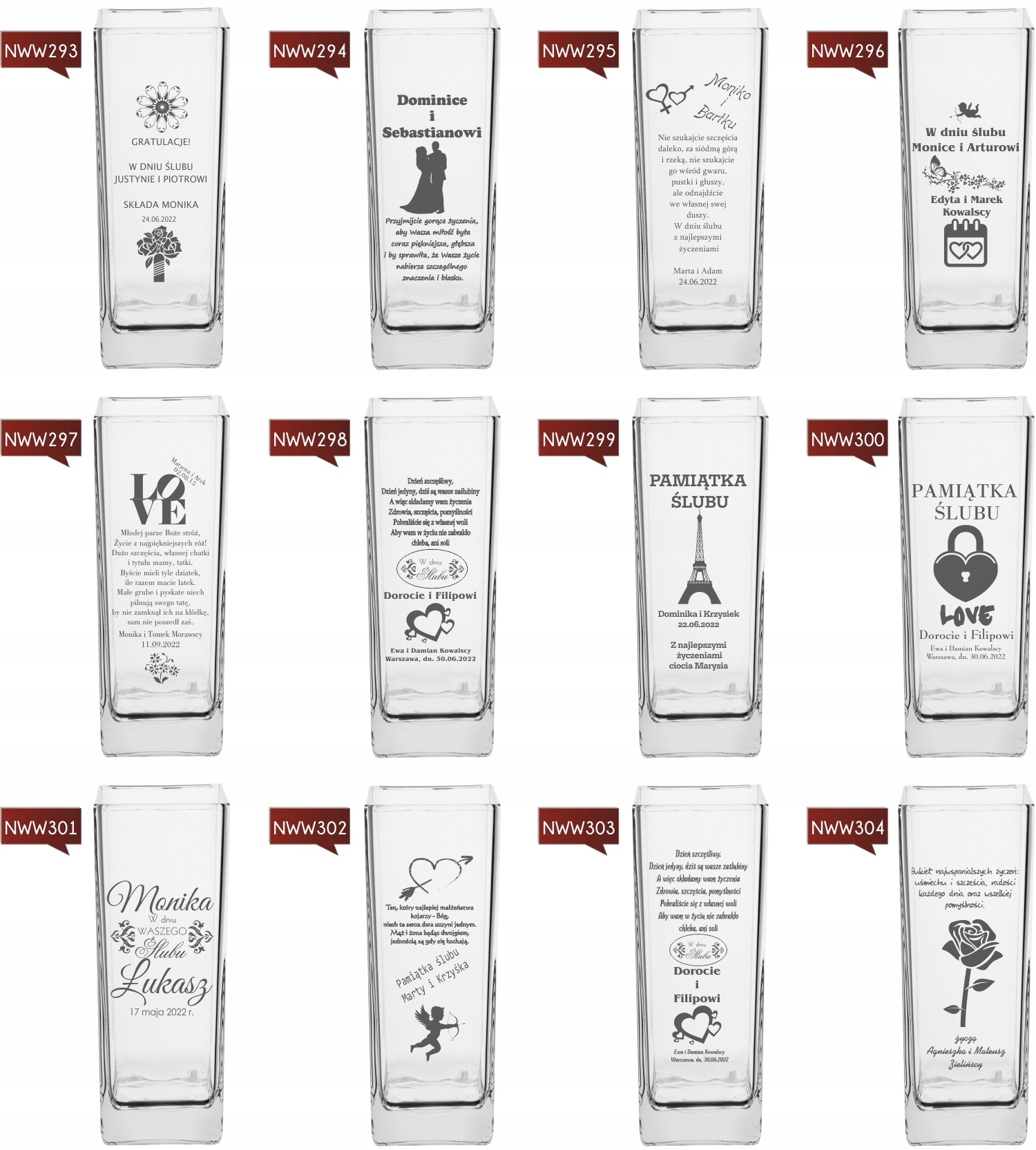 Wazon z grawer PREZENT dla dziewczyny żony