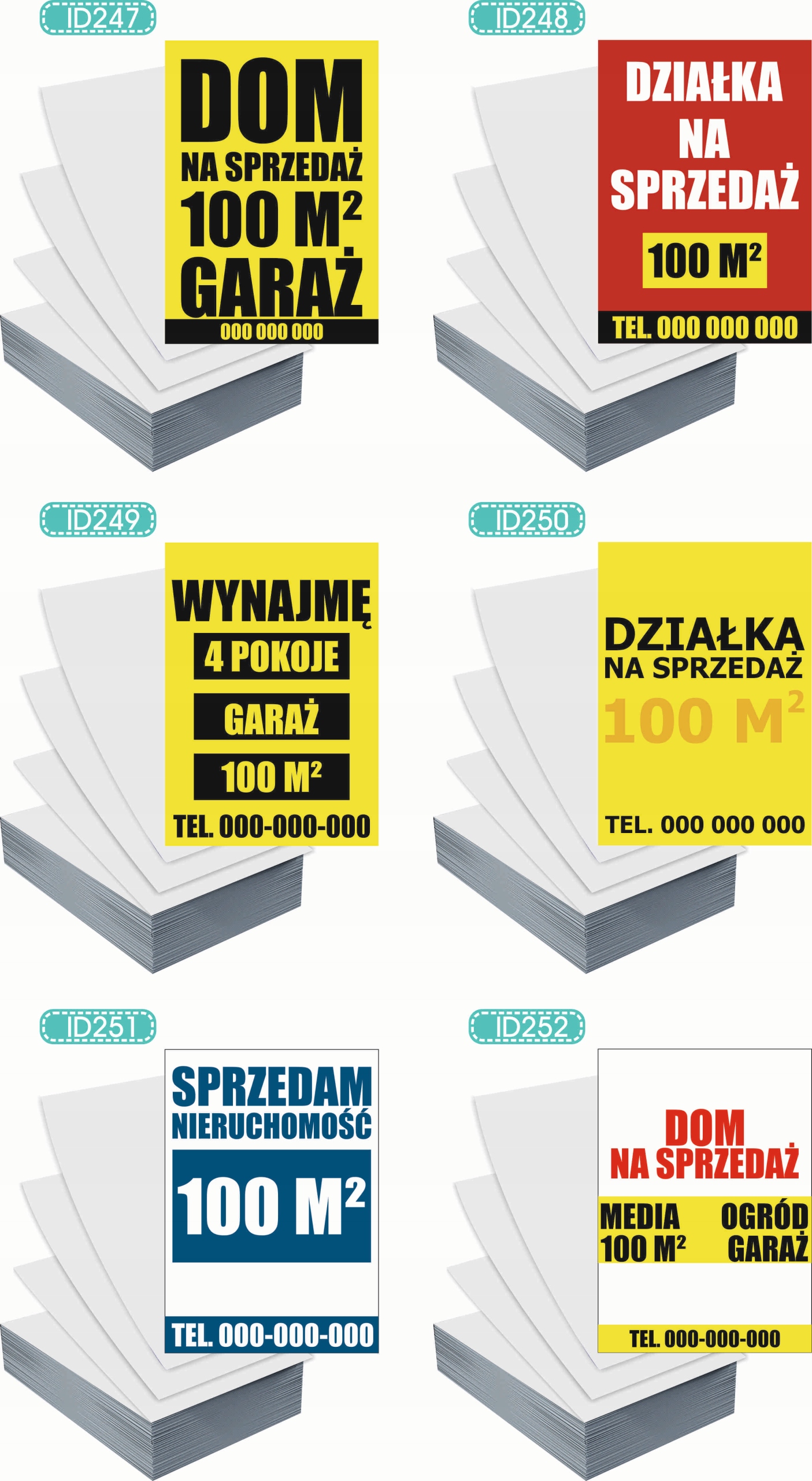Ulotki A4 reklamowe firmowe 1000szt projekt w cenie SPRZEDAM MIESZKANIE