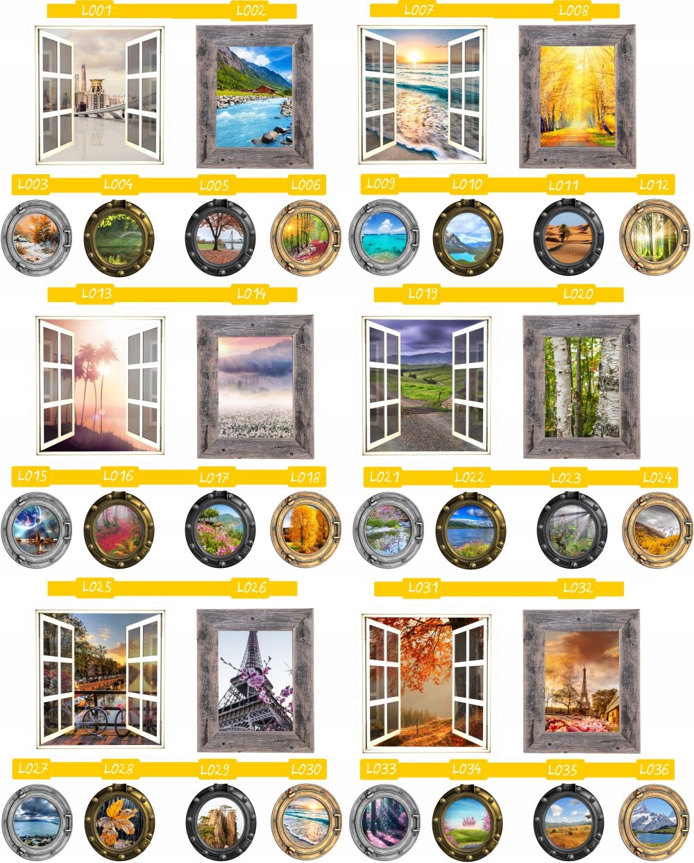 Naklejka samoprzylepna okno widoki duży wybór HIT!