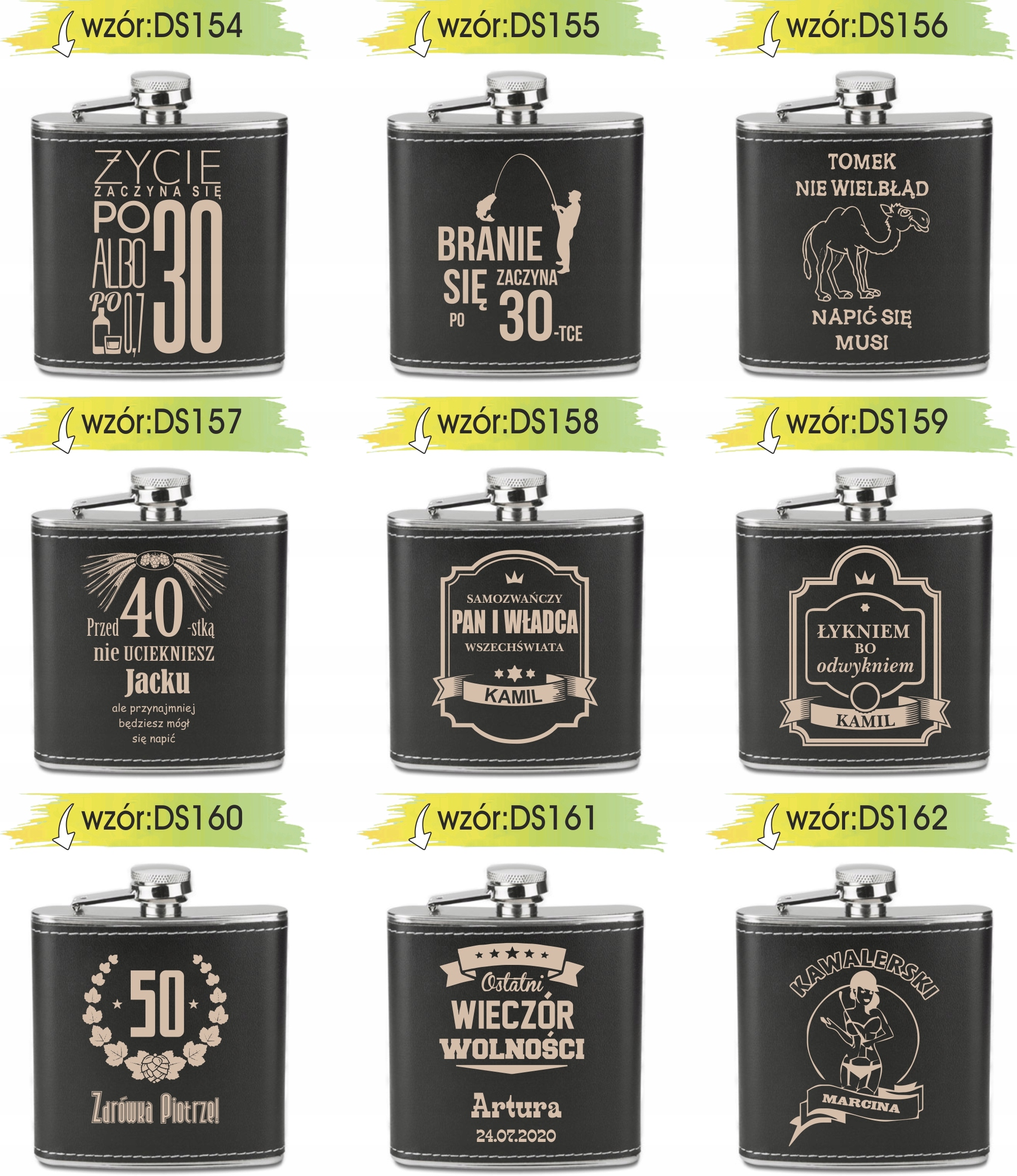 GRAWEROWANA Piersiówka 180 ml personalizowany prezent na dzień dziadka