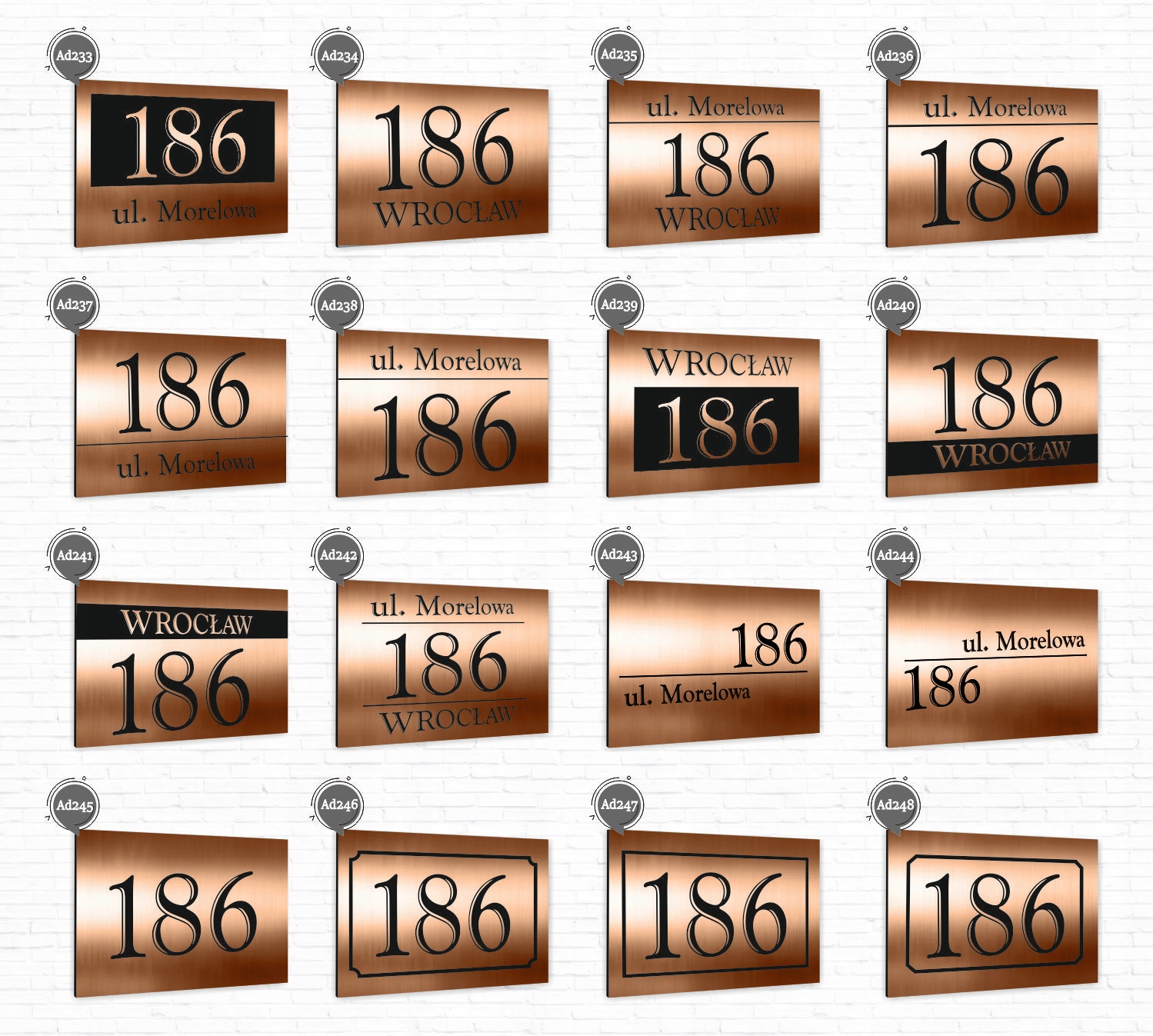 TABLICZKA 40x30 cm tablica adresowa NUMER DOMU strzałka