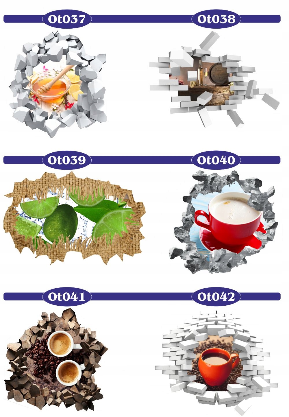 Naklejka samoprzylepna 3D efekt miód kuchnia HIT!