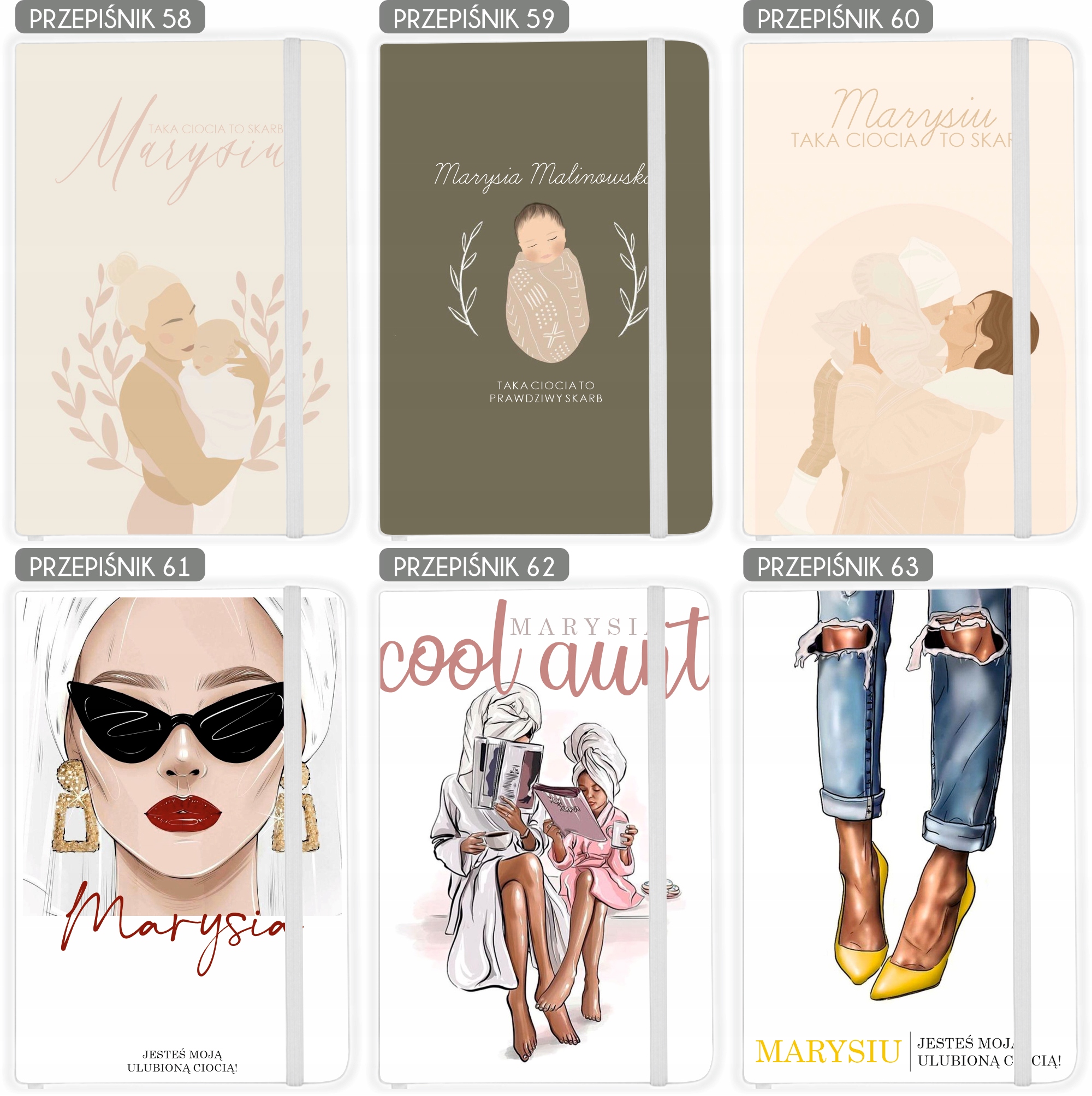 Notes A5 piękne wzory gift siostra przyjaciółka