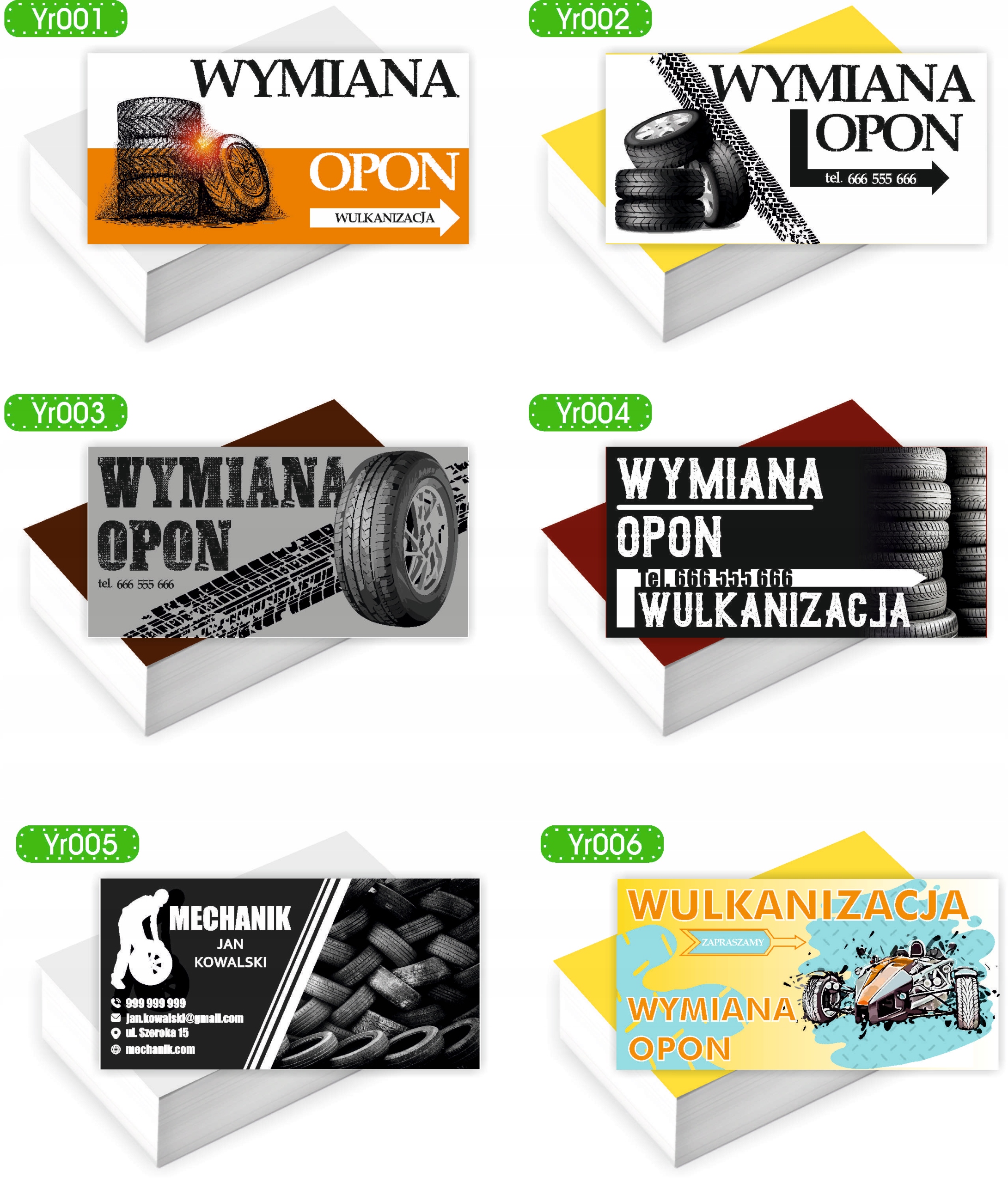 Wizytówki firmowe reklamowe 100szt dużo wzorów MECHANIK twoja nazwa tekst