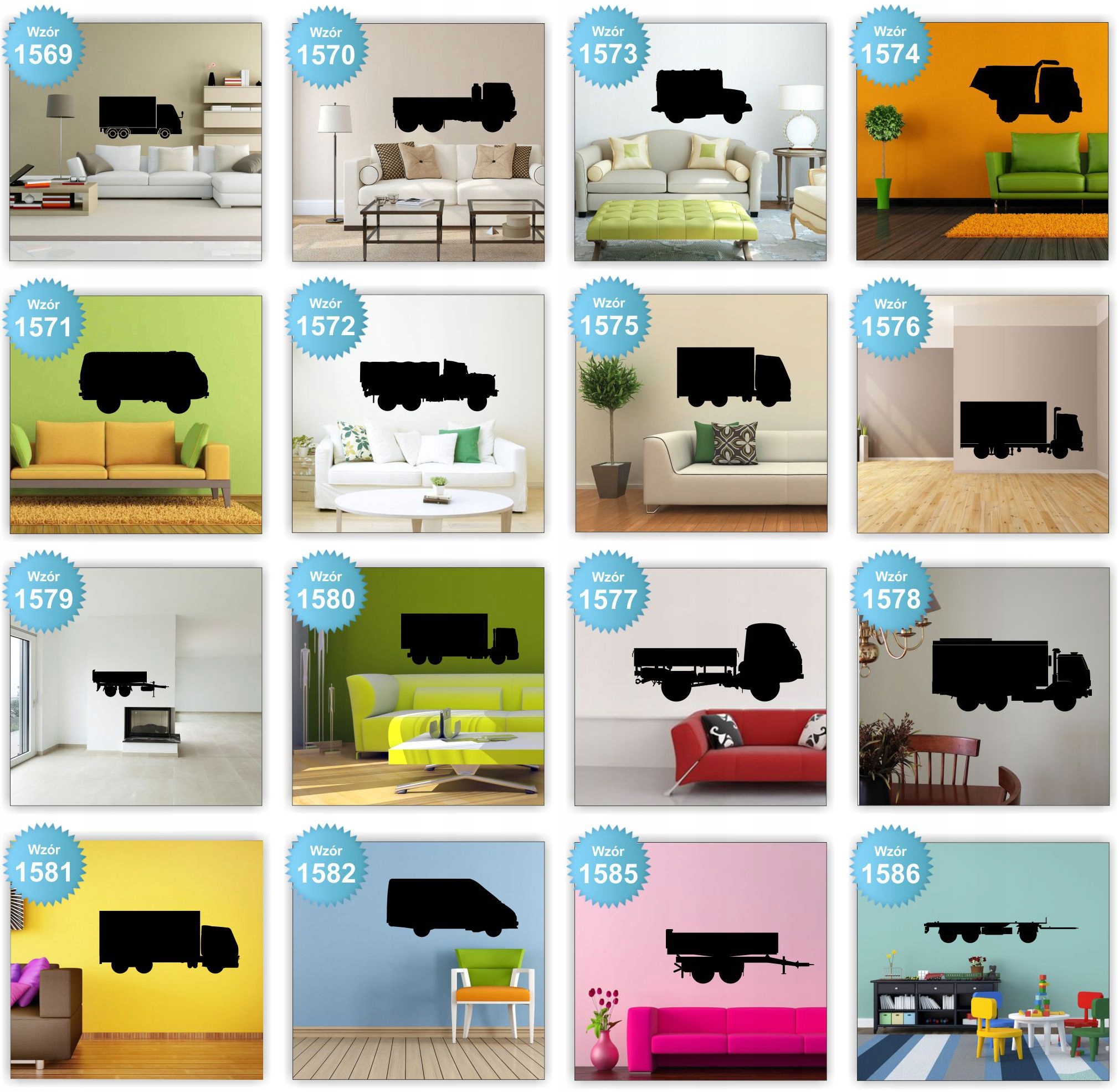 Naklejki na ścianę ścienne SAMOCHODY AUTA 120cm