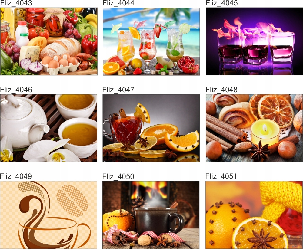 FOTOTAPETA kuchenna OWOCE WARZYWA KOLORY