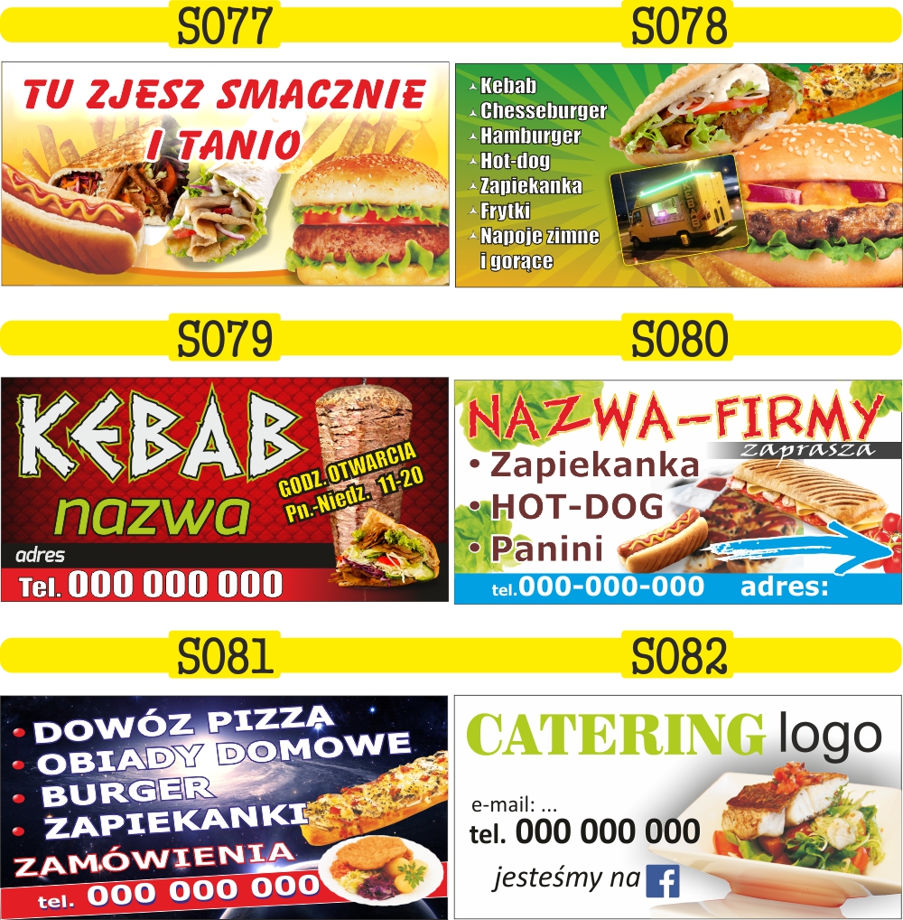 Gotowe banery BANER SKLEP SPOŻYWCZY projekt 130cm