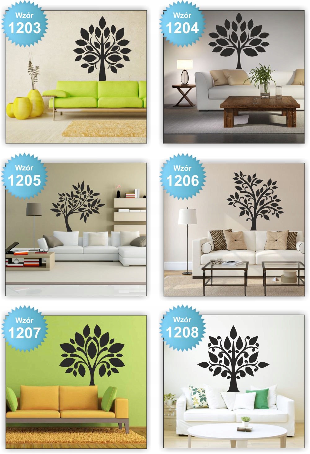 NAKLEJKI na ścianę ścienne DRZEWO drzewa 160cm