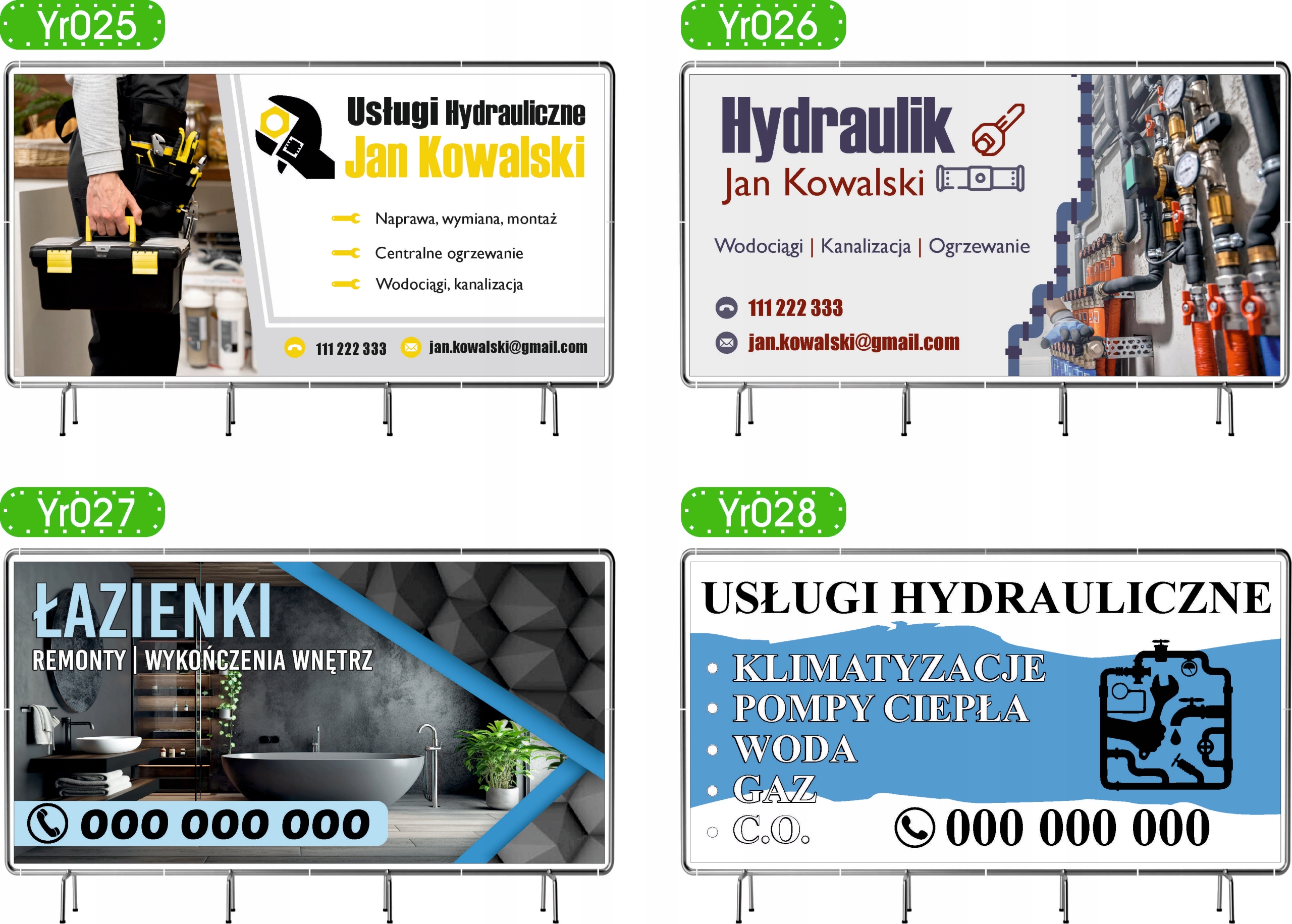 BANER REKLAMOWY 100x50 cm projekt w cenie AUTO kilma dużo wzorów