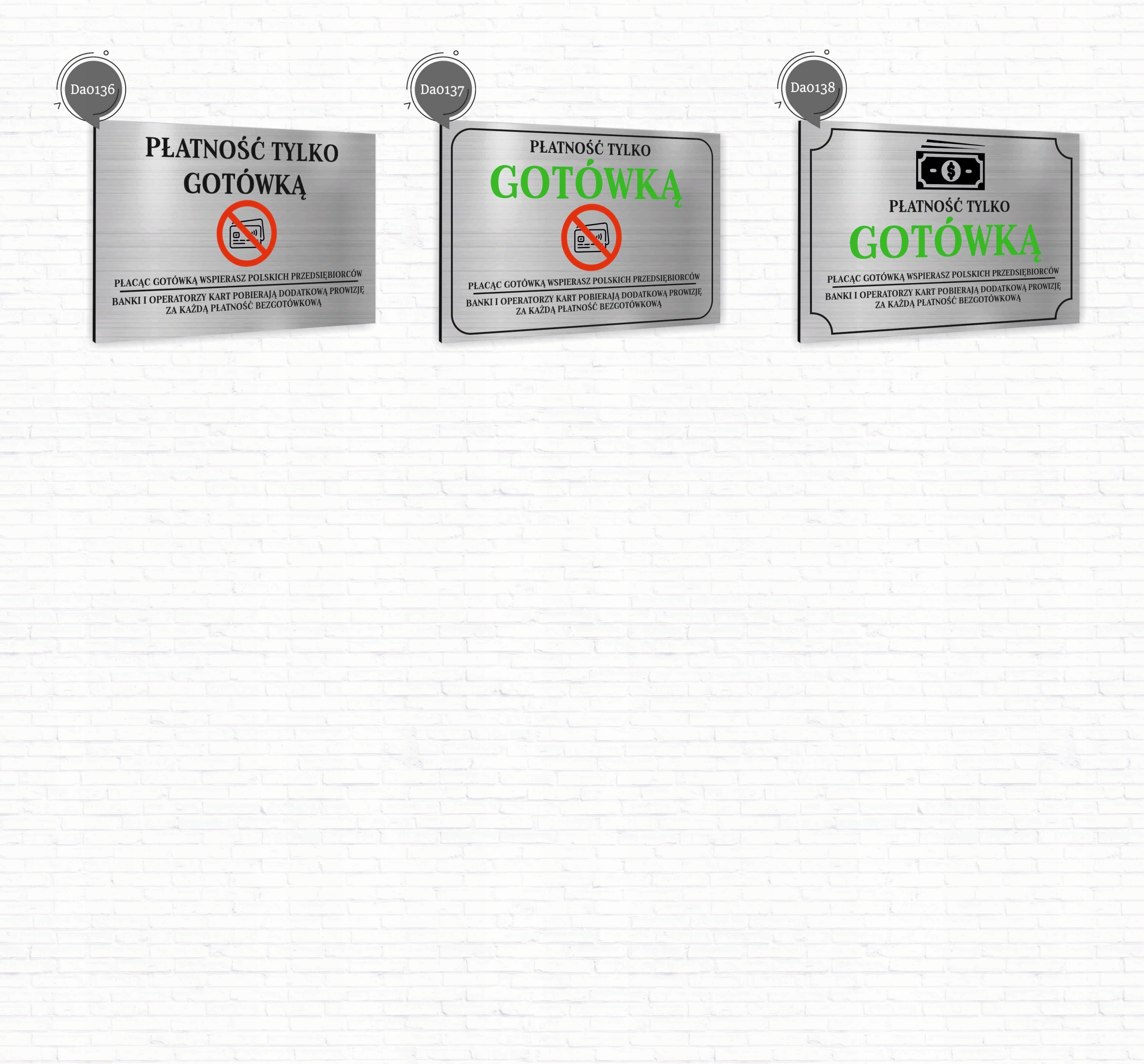 Tabliczka znak informacyjny 30x20 DOWOLNY NAPIS Nierdzewna NADRUK UV