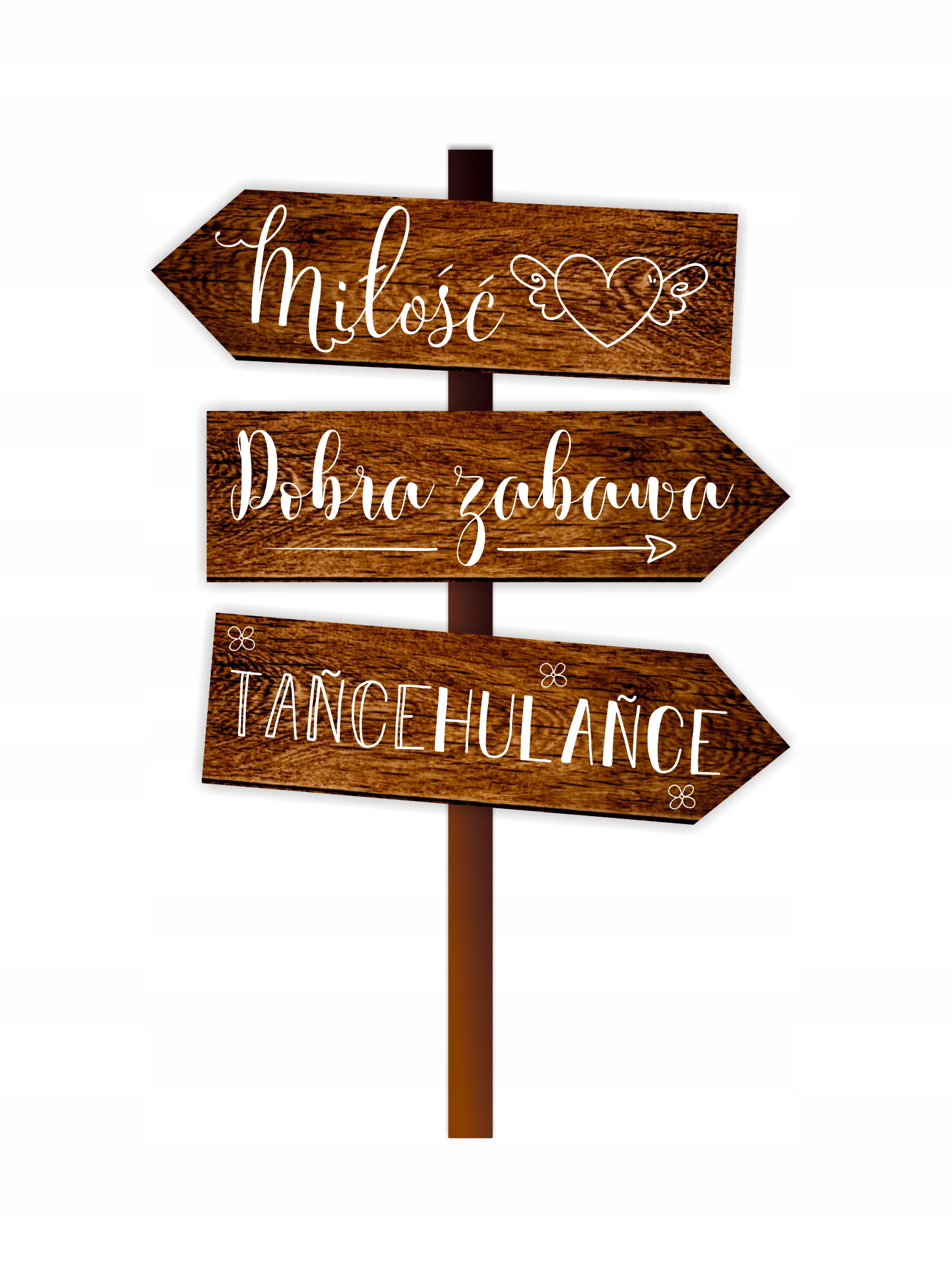 TABLICZKI ślubne STRZAŁKI DROGOWSKAZY WESELE napis