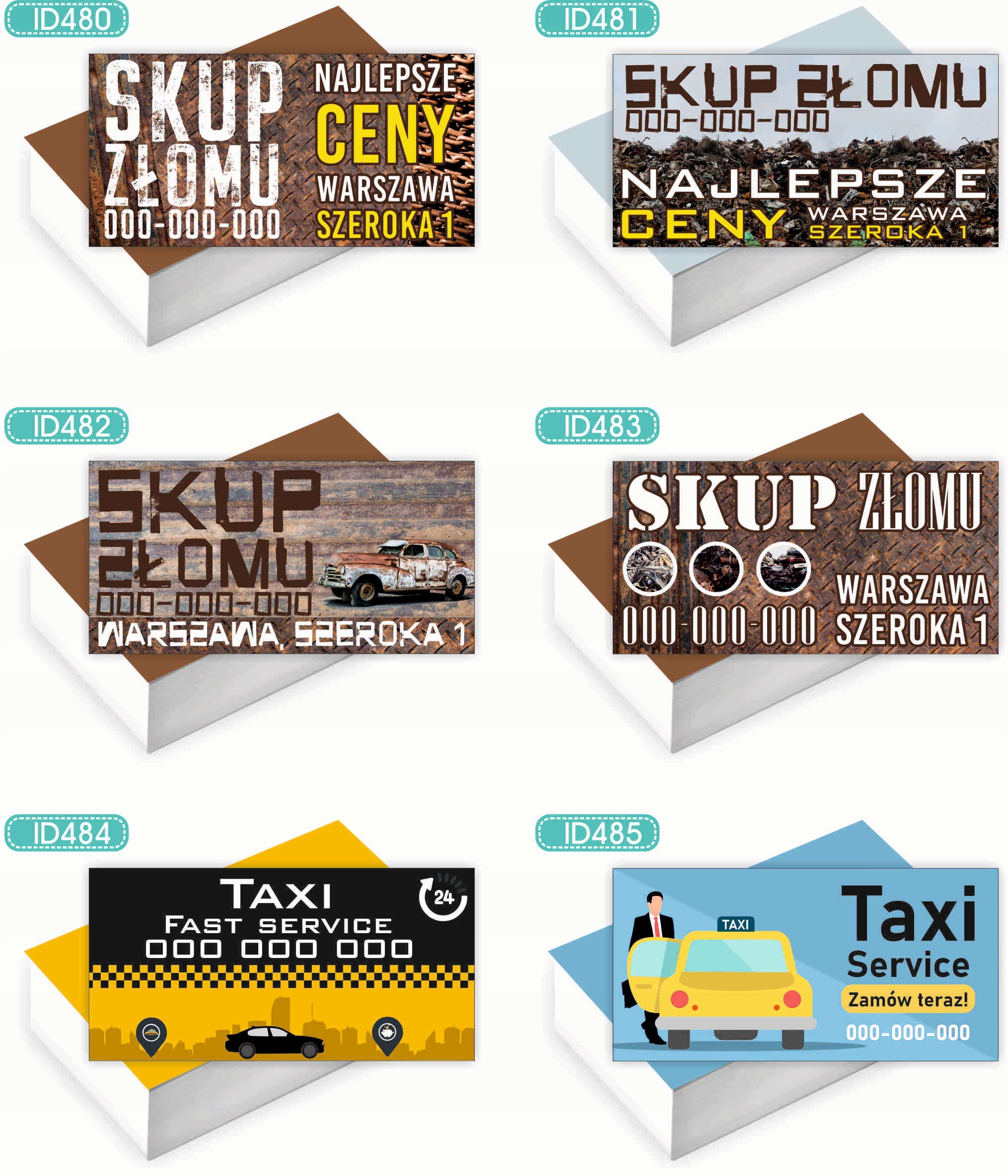 Wizytówki firmowe Foliowane 1000szt wiele różnych wzorów REKRUTACJA