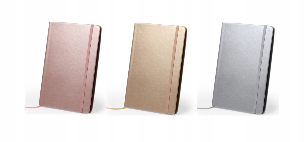 Notes metaliczny A5 nadruk UV WALENTYNKI planner NOTATNIK