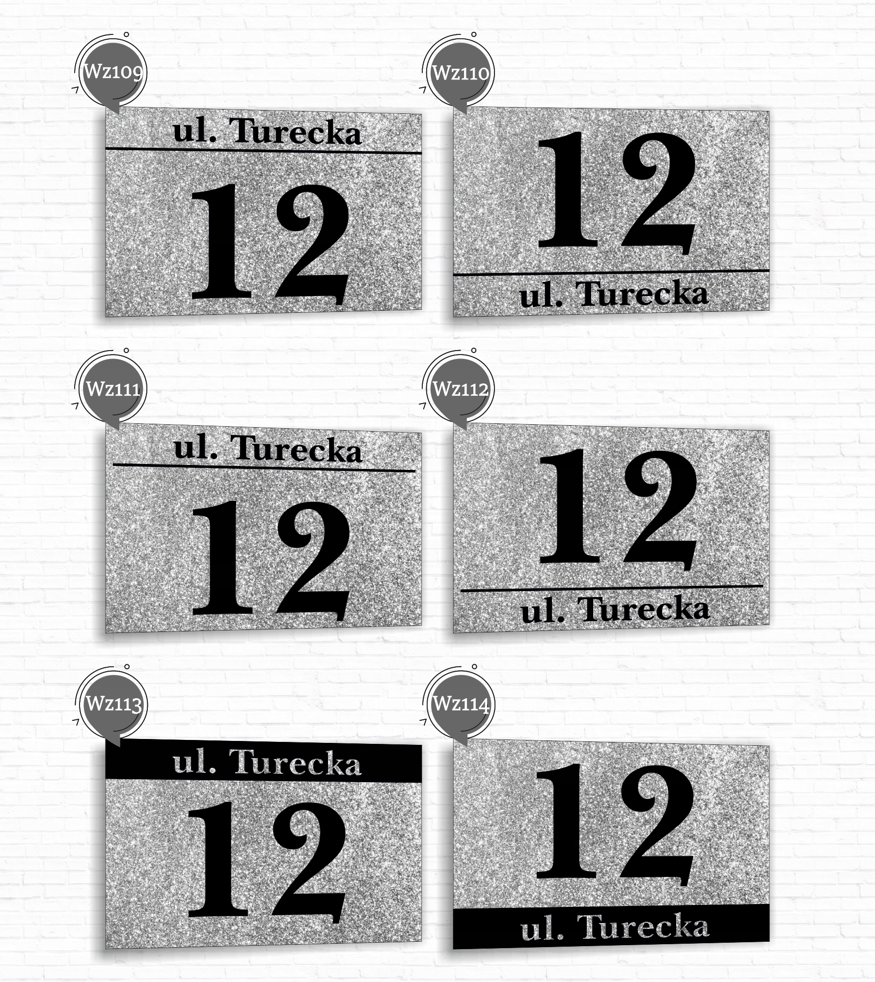 Tabliczka Tablica ADRESOWA ALUMINIOWA Numer domu cyfry ulica 30x20