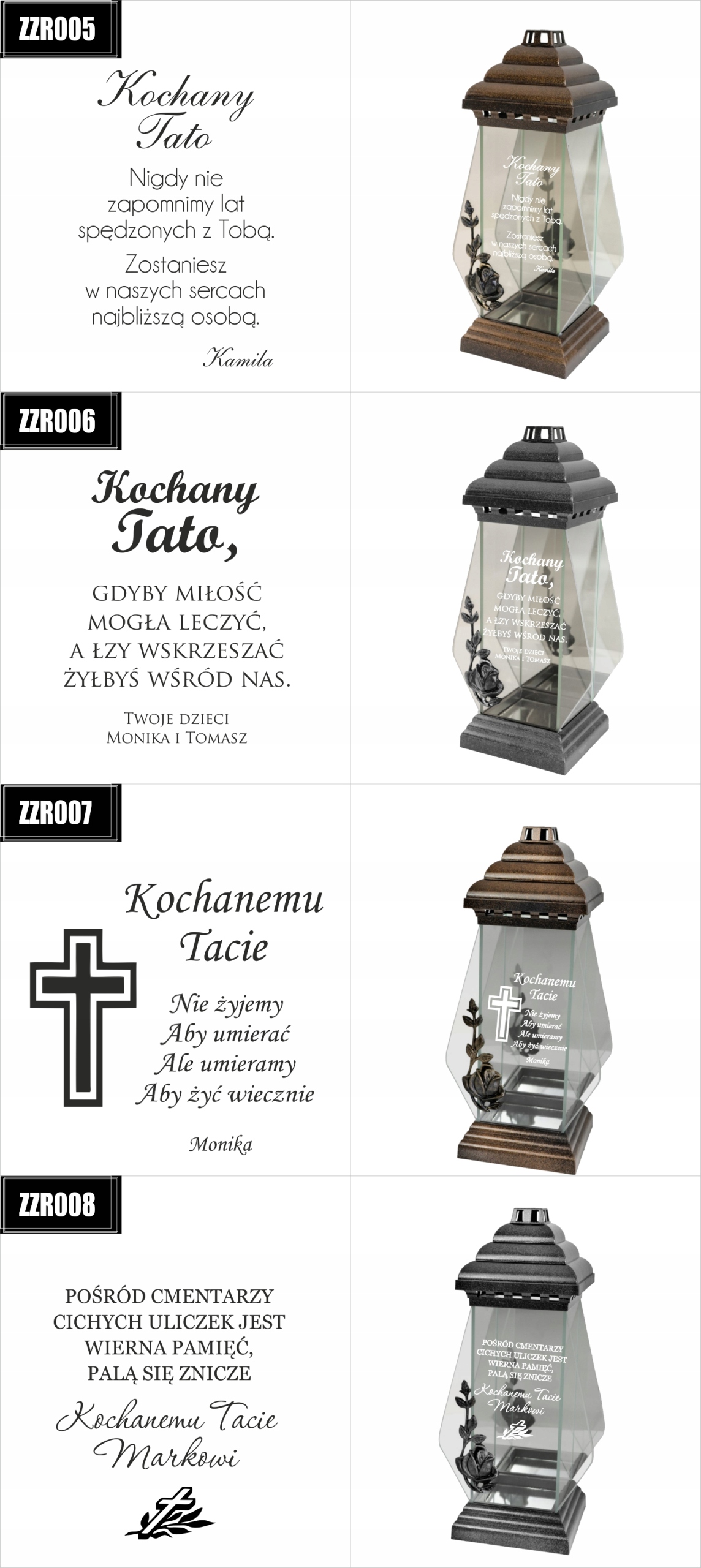 ZNICZ kapliczka z dedykacją GRAWEREM dla Babci